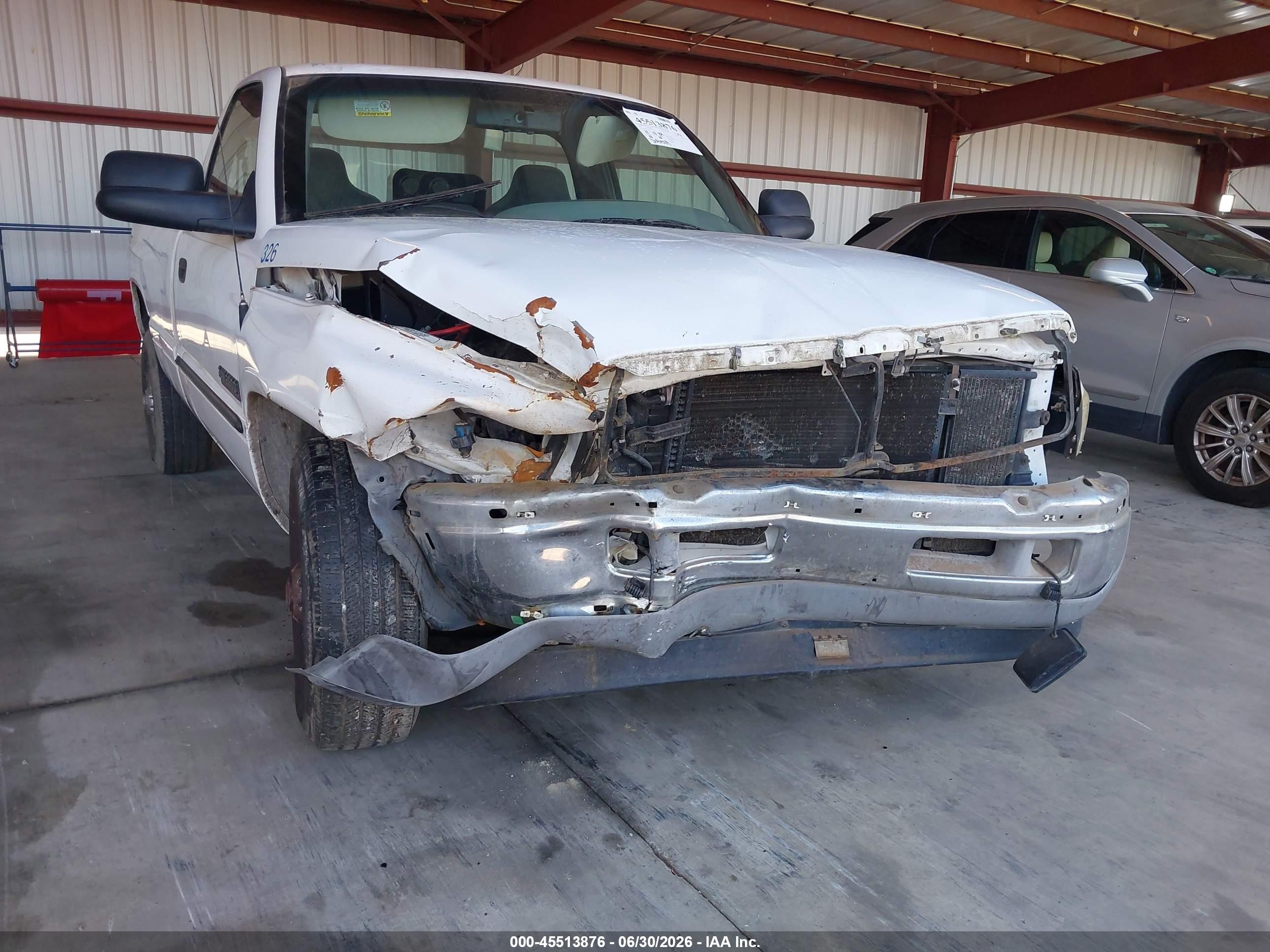 2001 Dodge Ram 2500 St White vin: 3B7KC26611M501257