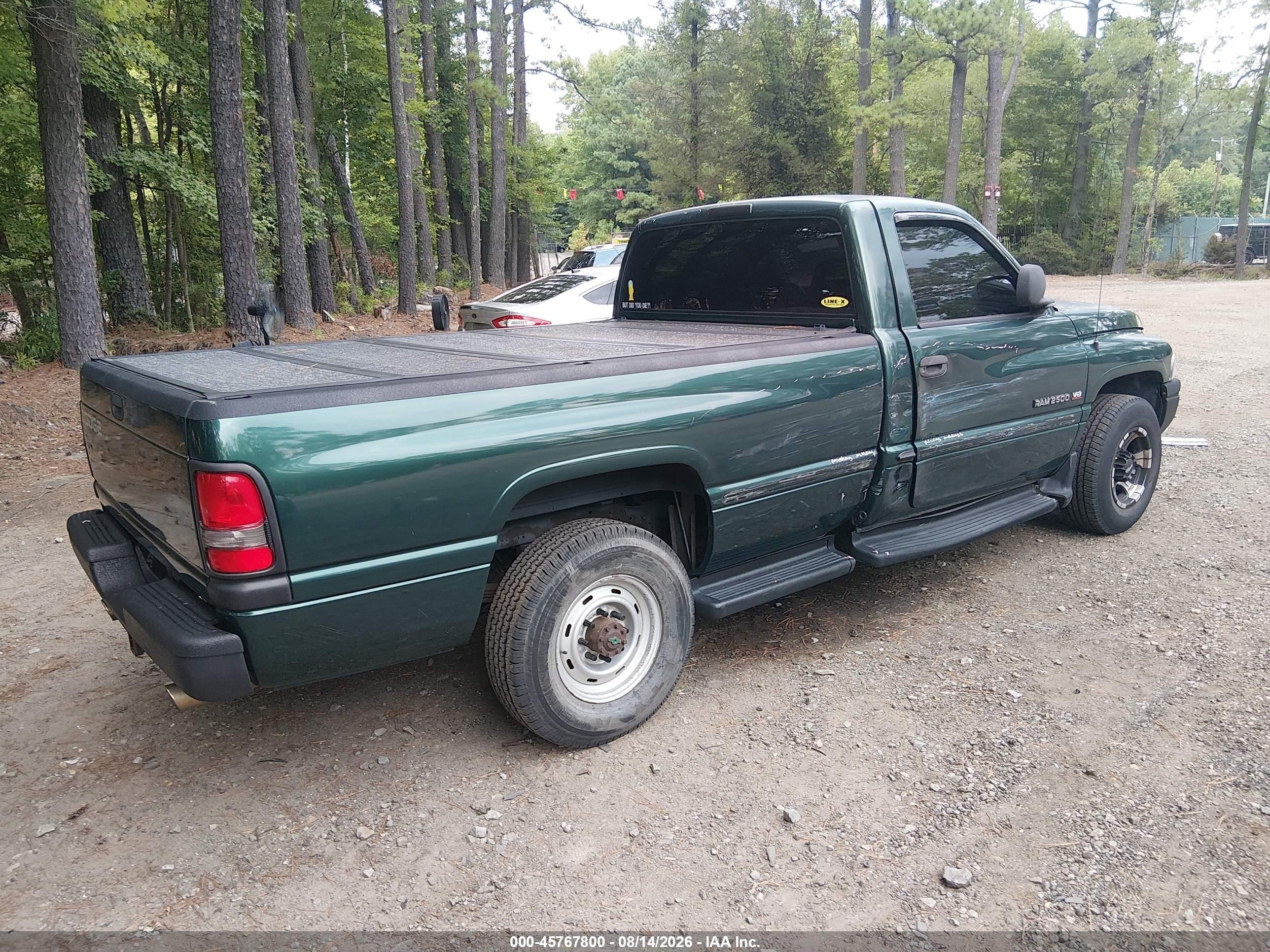 1999 Dodge Ram 2500 St Green vin: 3B7KC26Z9XM575089