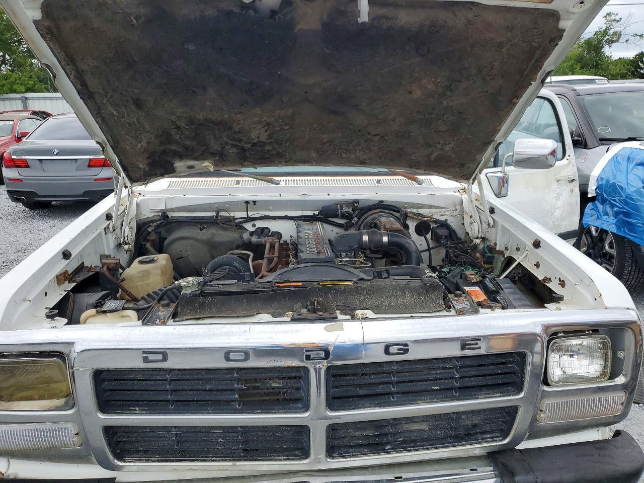 1992 Dodge D-series D200 White vin: 3B7KE23C5NM570205