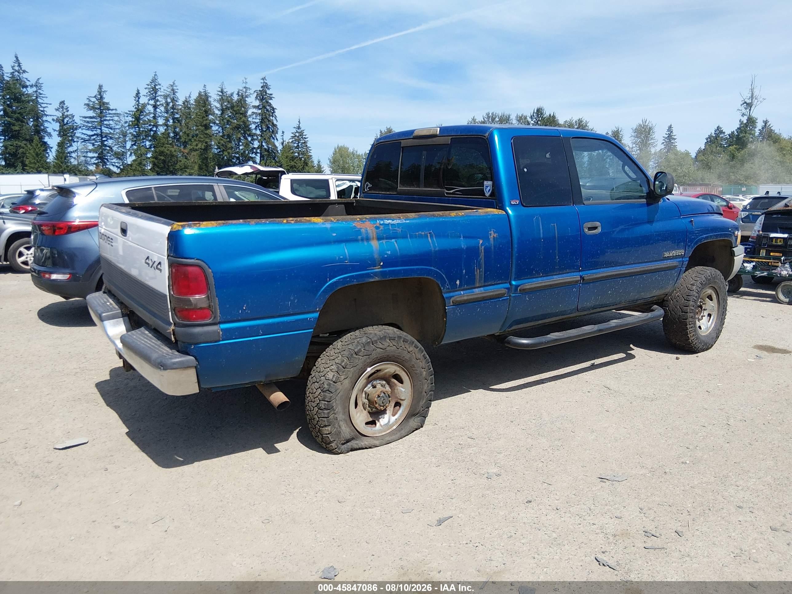 1998 Dodge Ram 2500 St Blue vin: 3B7KF22W2WG236951