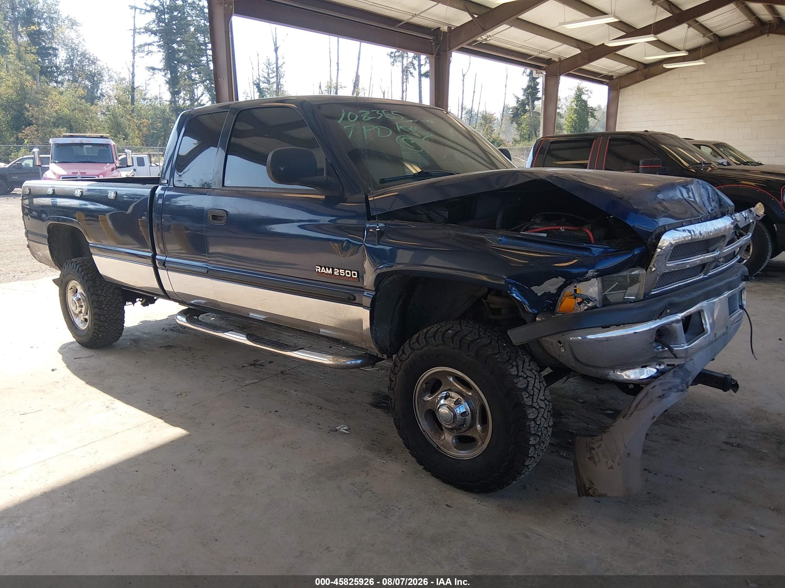 2001 Dodge Ram 2500 St Blue vin: 3B7KF23601G181794