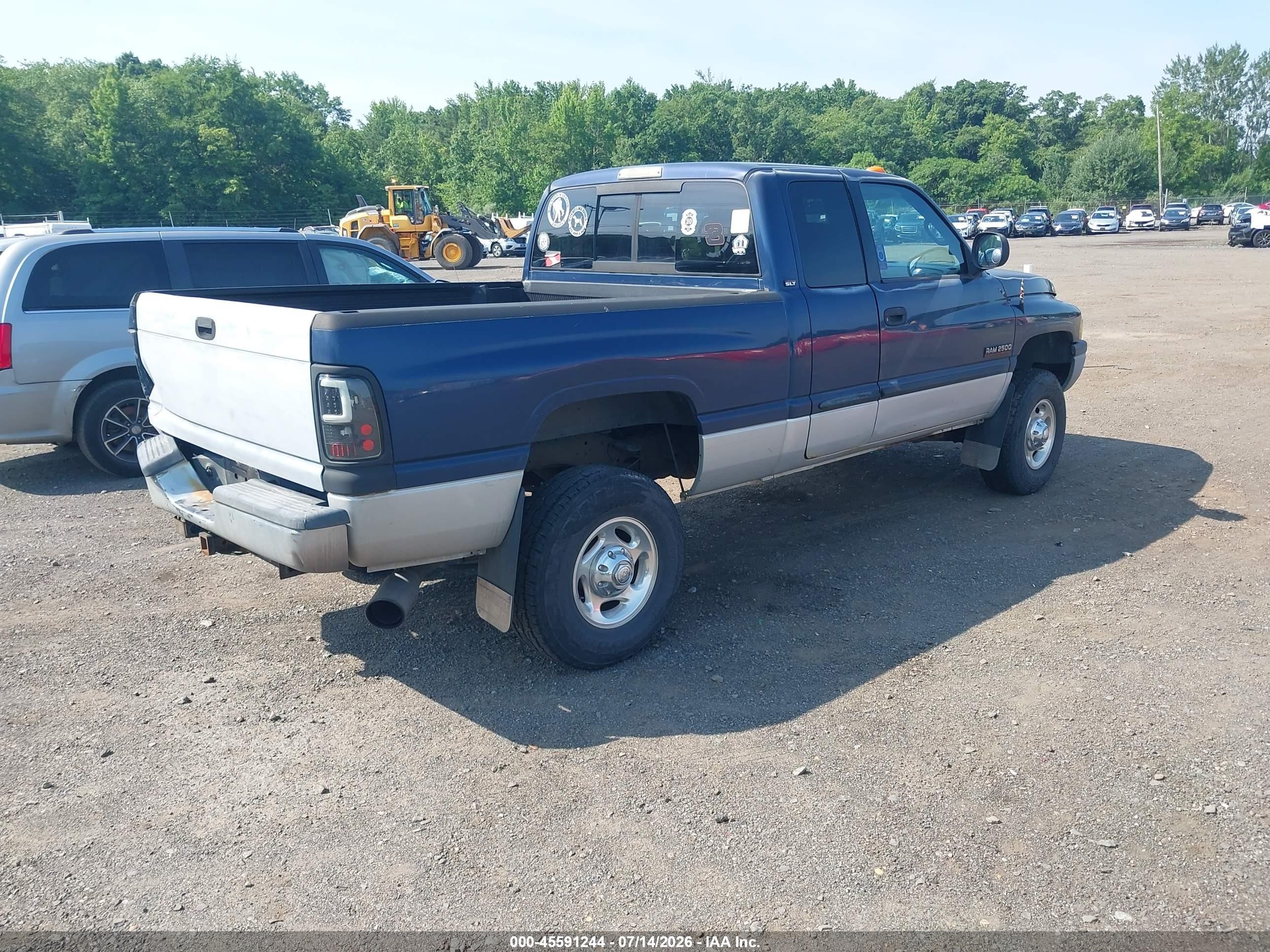 2002 Dodge Ram 2500 St Синий vin: 3B7KF23612M244789