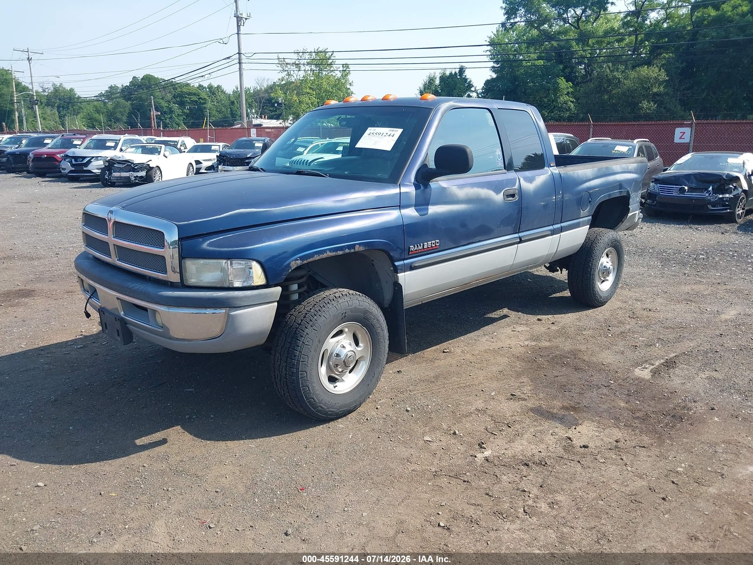 2002 Dodge Ram 2500 St Синий vin: 3B7KF23612M244789