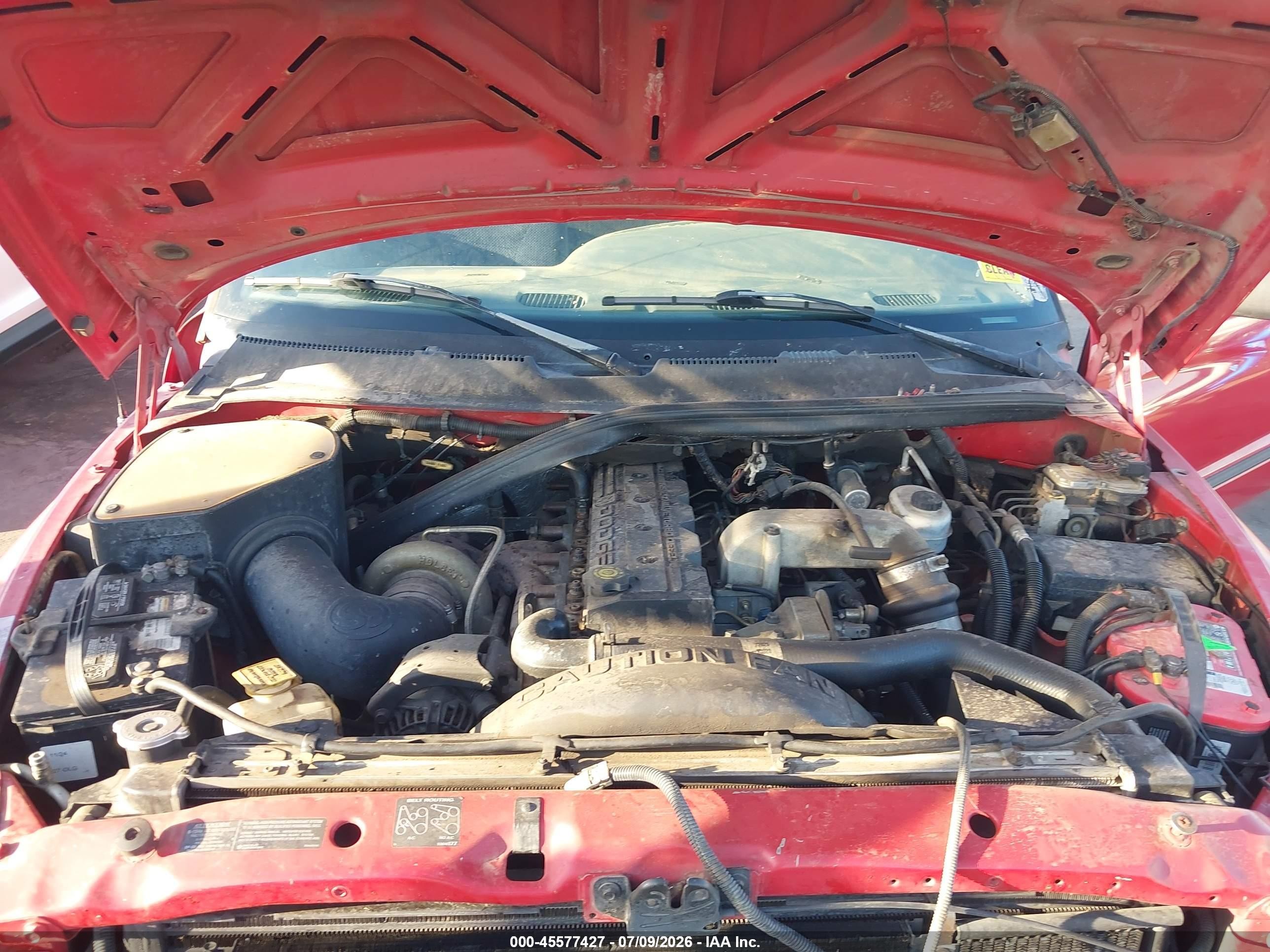 2000 Dodge Ram 2500 St Red vin: 3B7KF2362YG143977