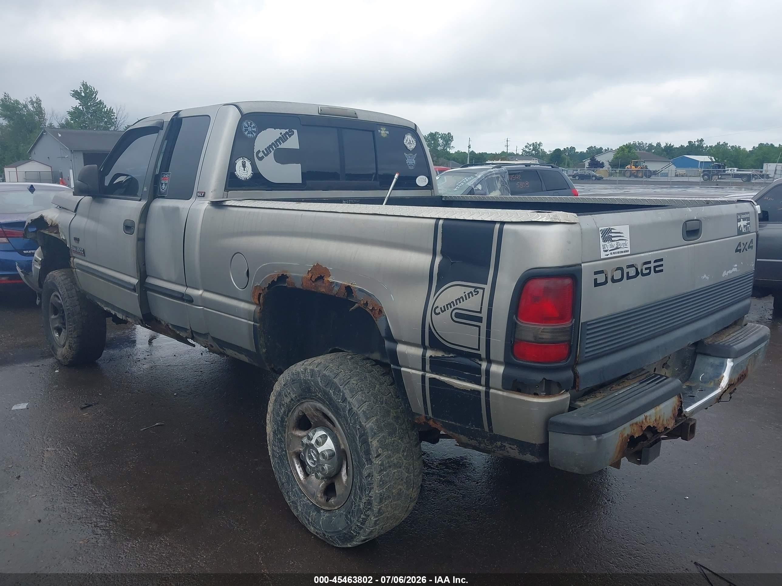 2001 Dodge Ram 2500 St Gray vin: 3B7KF23661G169214