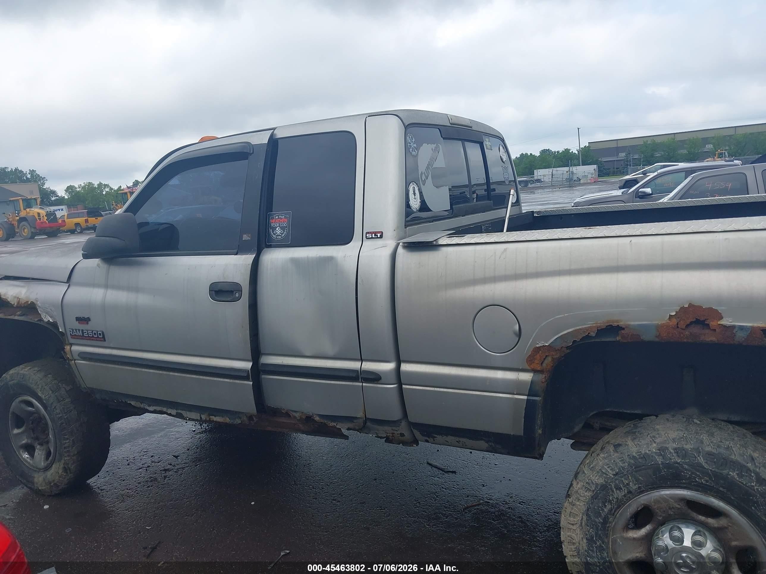2001 Dodge Ram 2500 St Gray vin: 3B7KF23661G169214