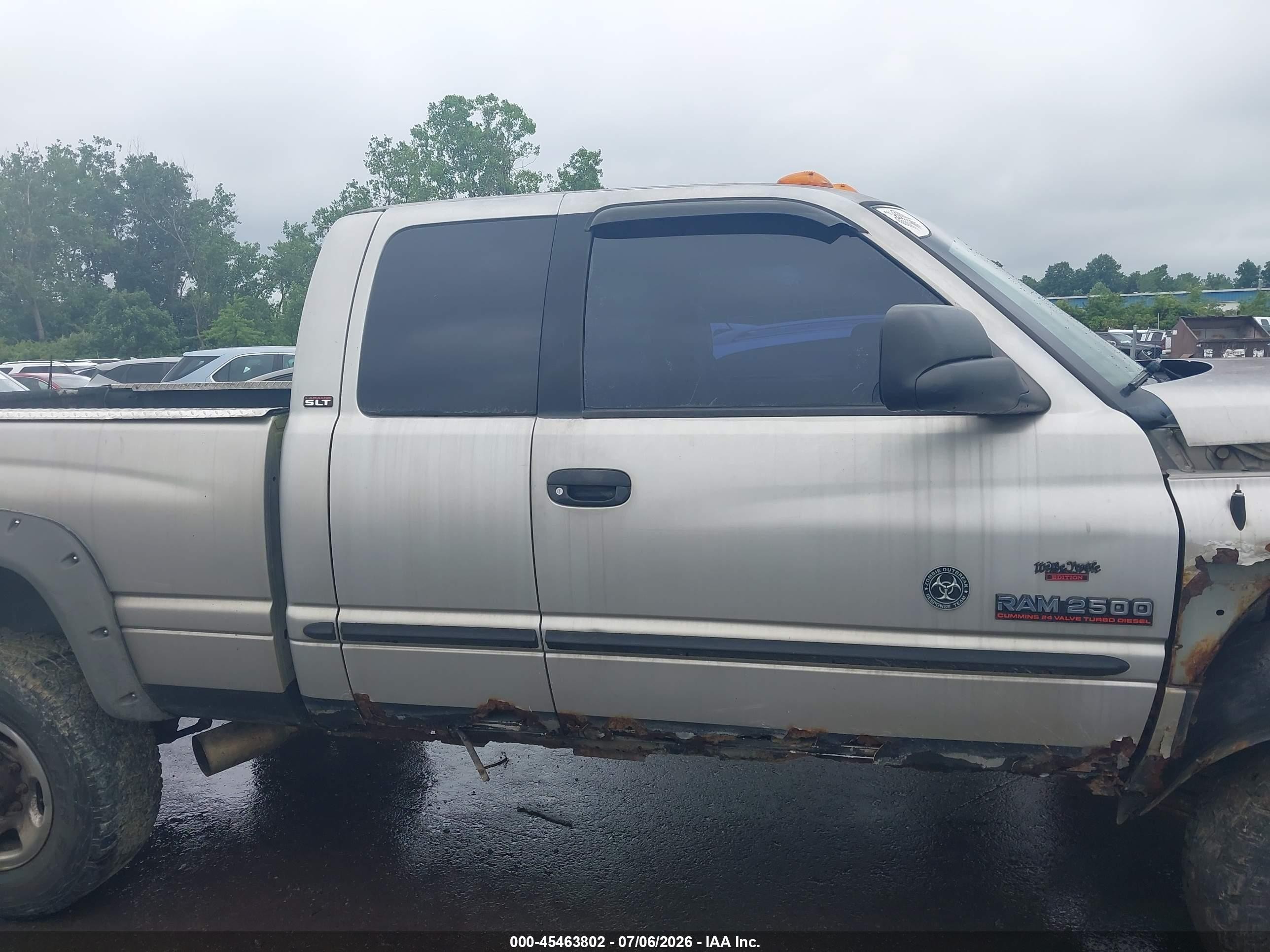 2001 Dodge Ram 2500 St Gray vin: 3B7KF23661G169214