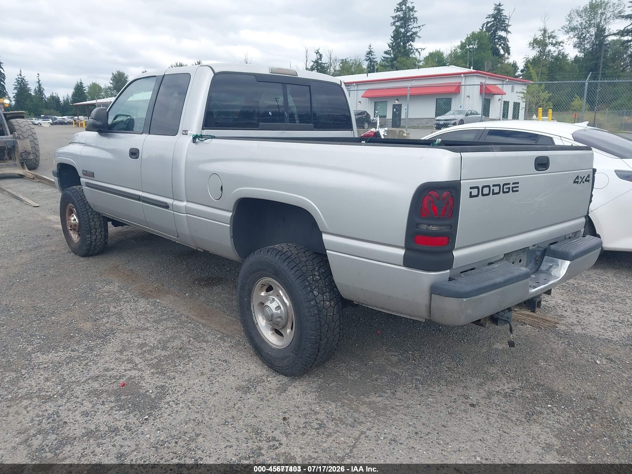 2002 Dodge Ram 2500 St Silver vin: 3B7KF23672M304476