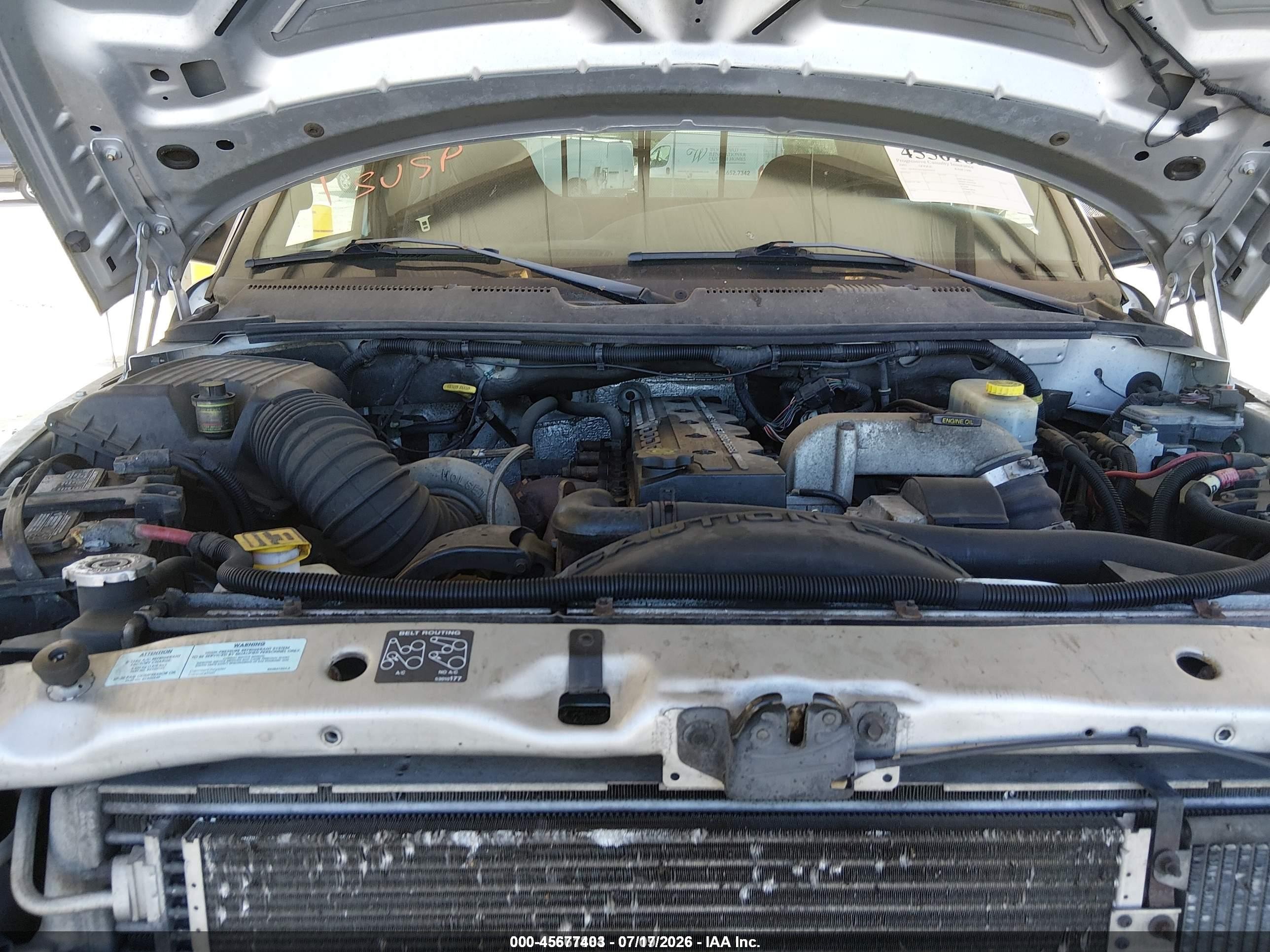2002 Dodge Ram 2500 St Silver vin: 3B7KF23672M304476