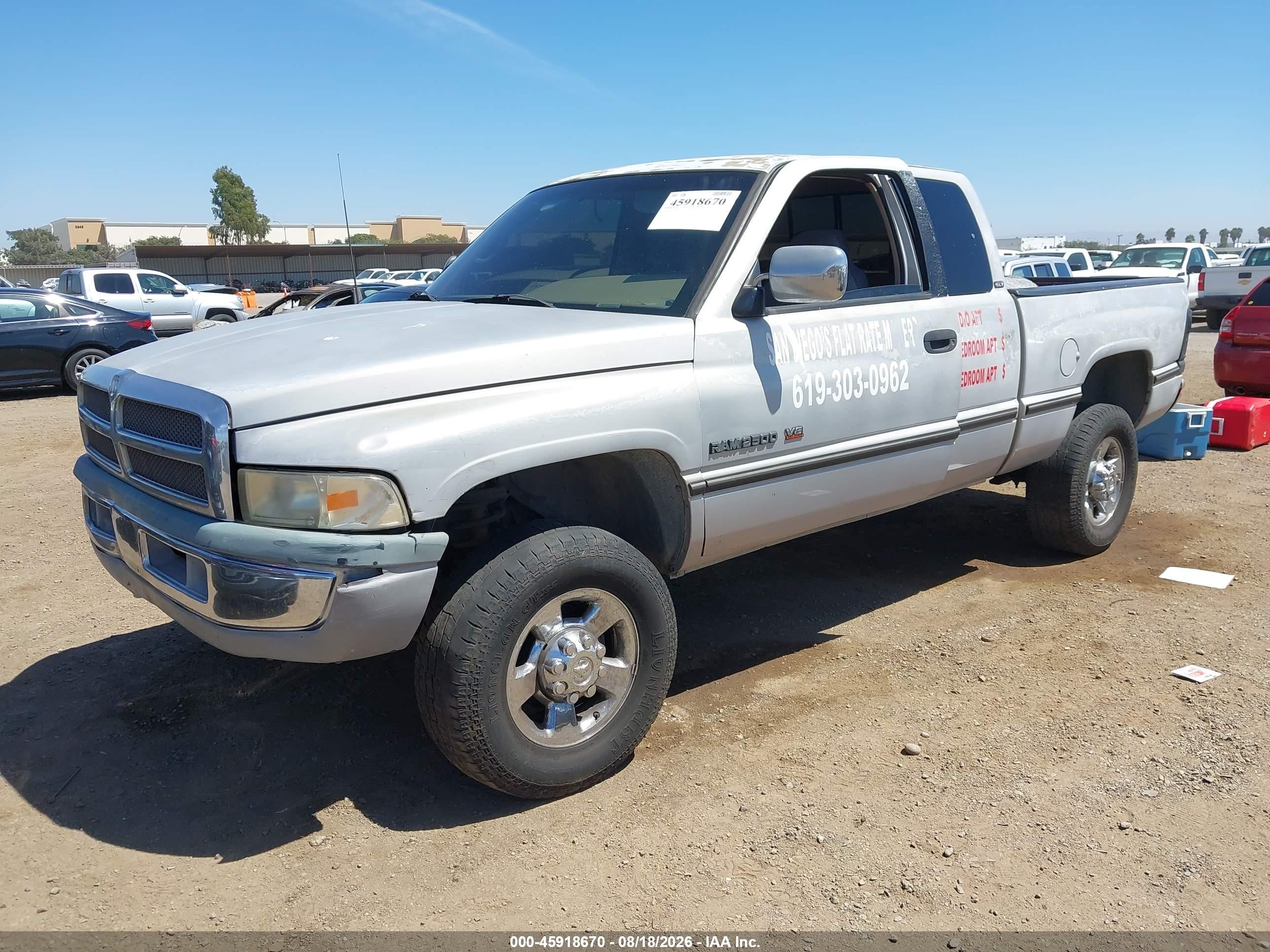 1997 Dodge Ram 2500 St Silver vin: 3B7KF23Z2VG776615