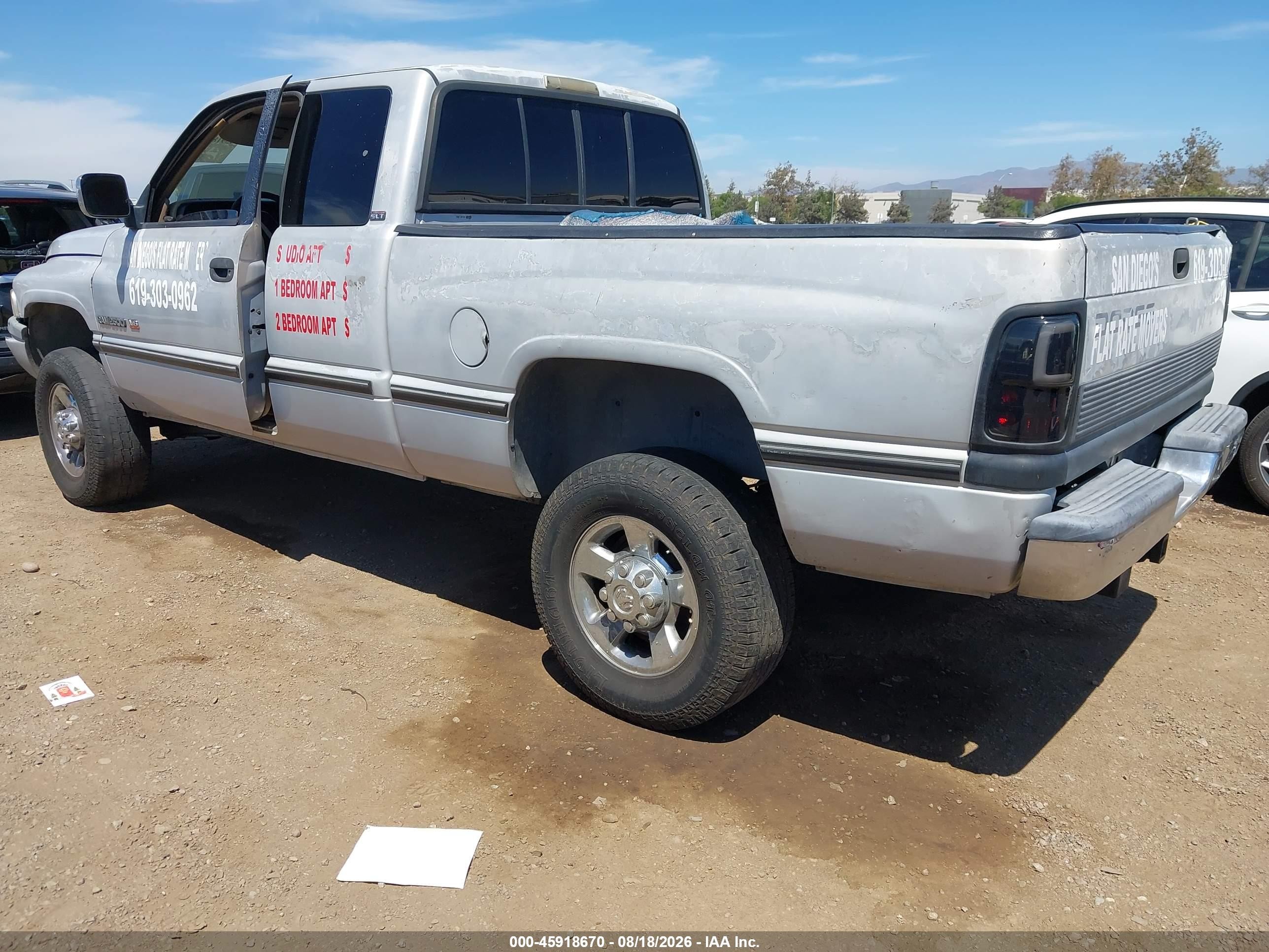 1997 Dodge Ram 2500 St Silver vin: 3B7KF23Z2VG776615