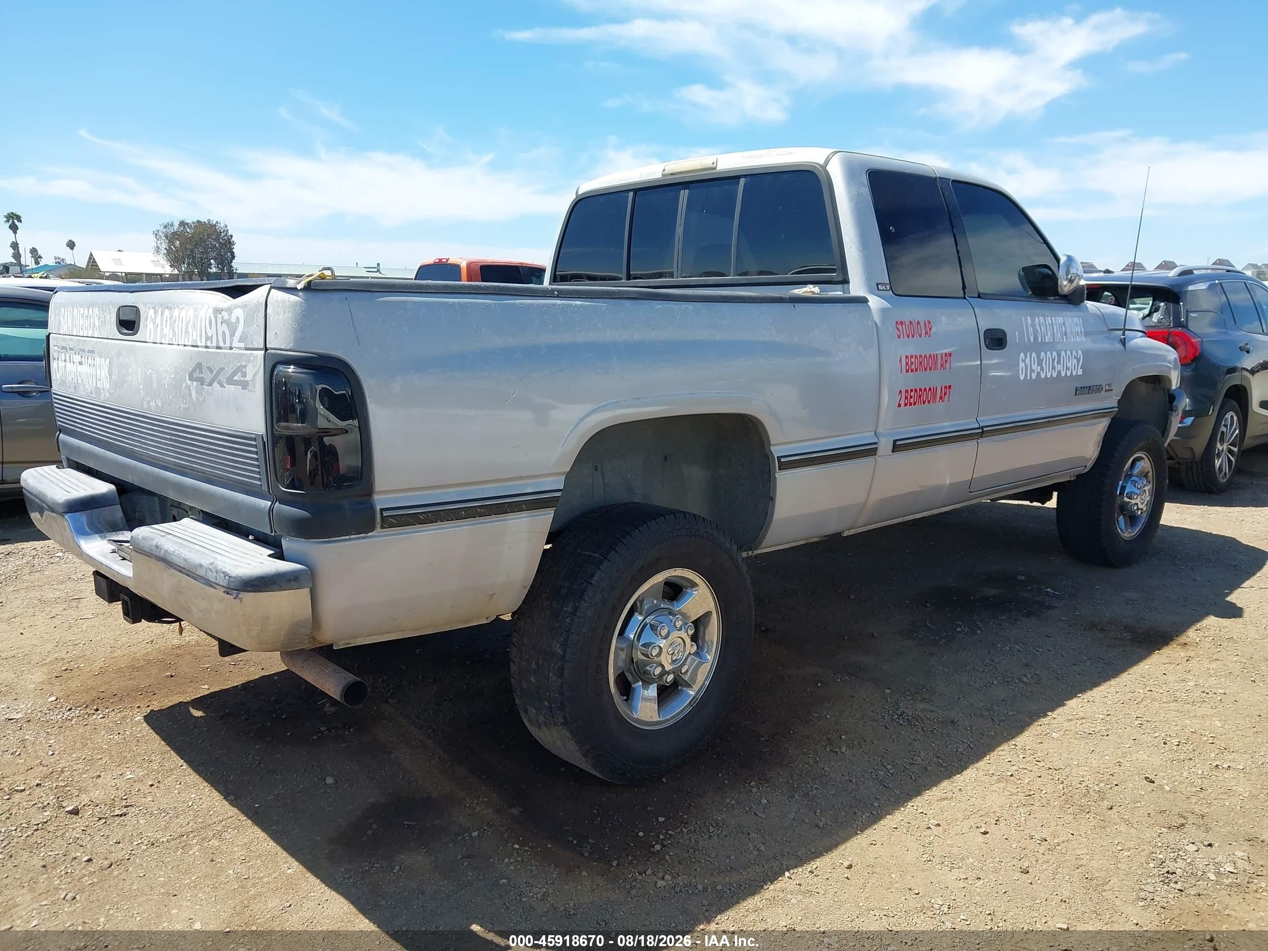1997 Dodge Ram 2500 St Silver vin: 3B7KF23Z2VG776615