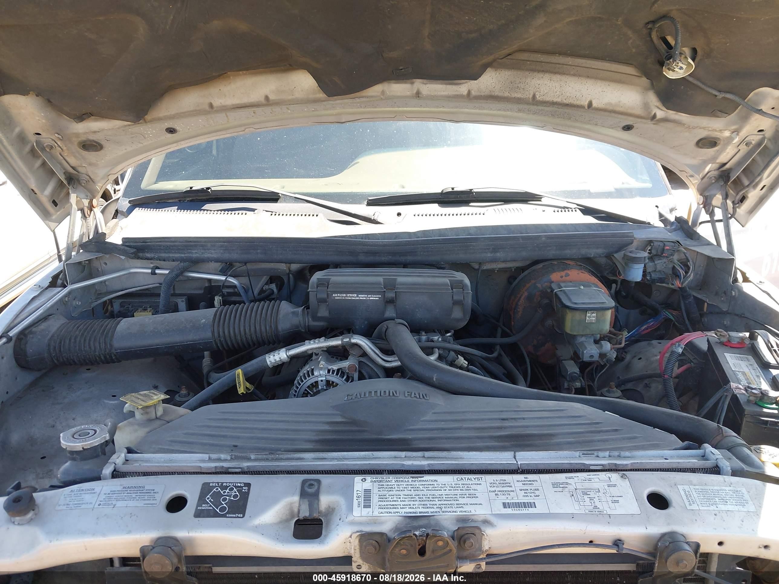 1997 Dodge Ram 2500 St Silver vin: 3B7KF23Z2VG776615