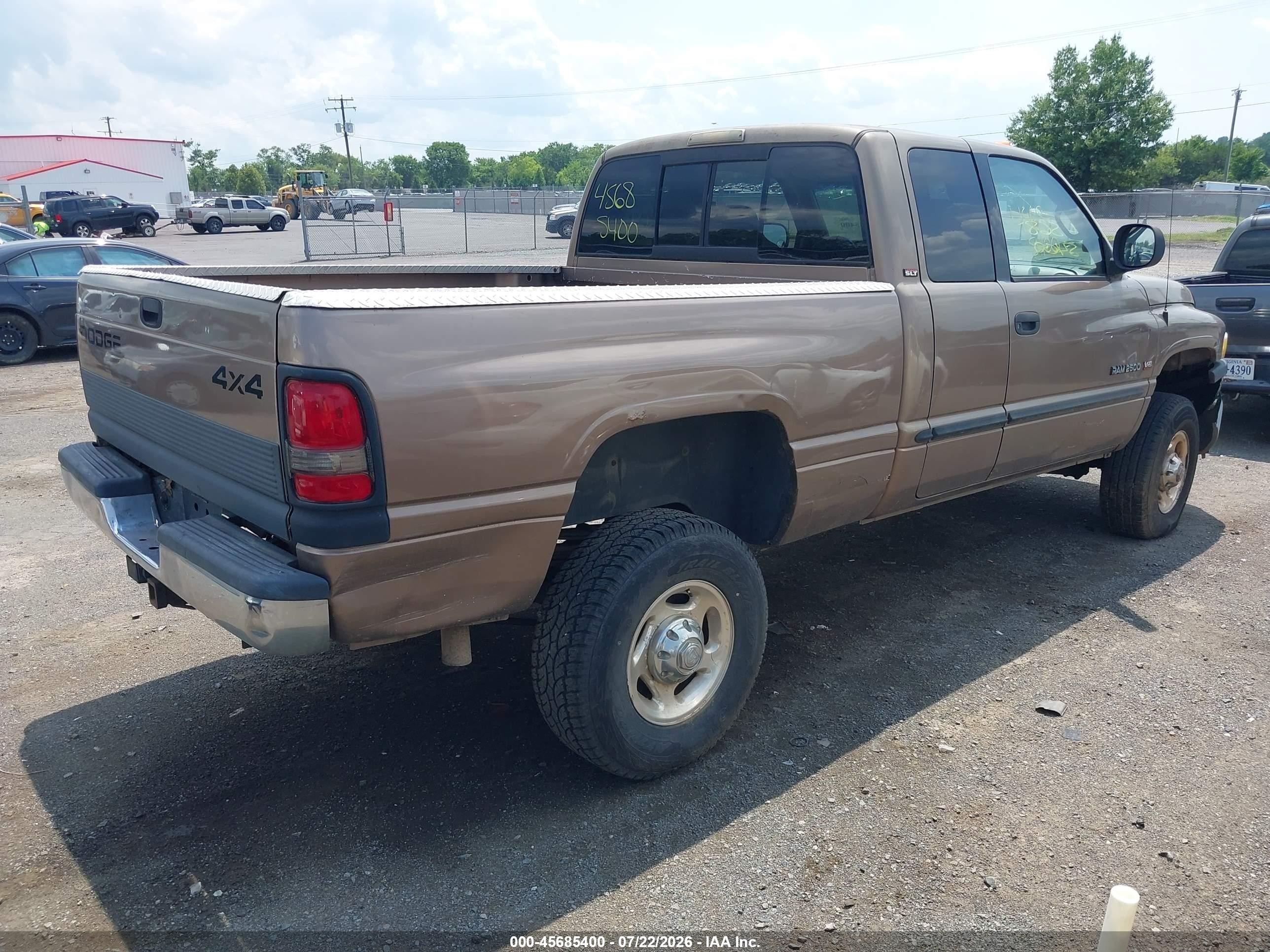 2001 Dodge Ram 2500   Золотой vin: 3B7KF23Z41G166189
