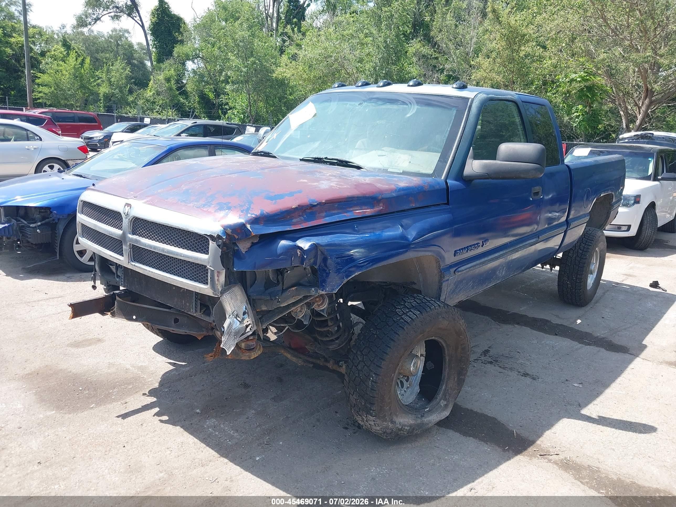 1995 Dodge Ram 2500   Blue vin: 3B7KF23Z6SM175544