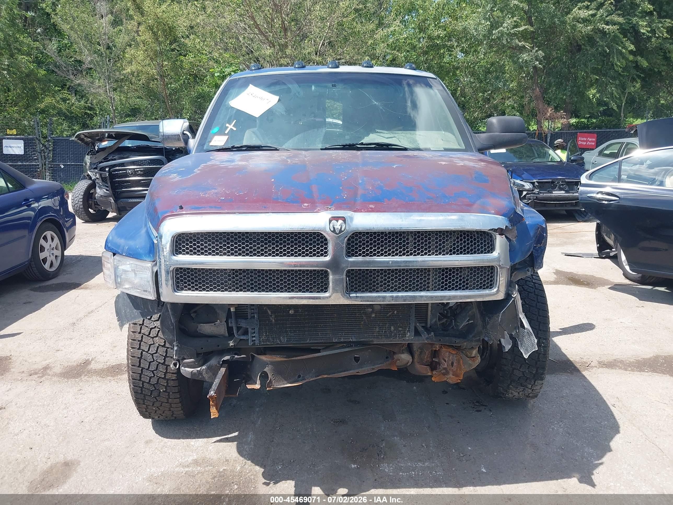 1995 Dodge Ram 2500   Blue vin: 3B7KF23Z6SM175544