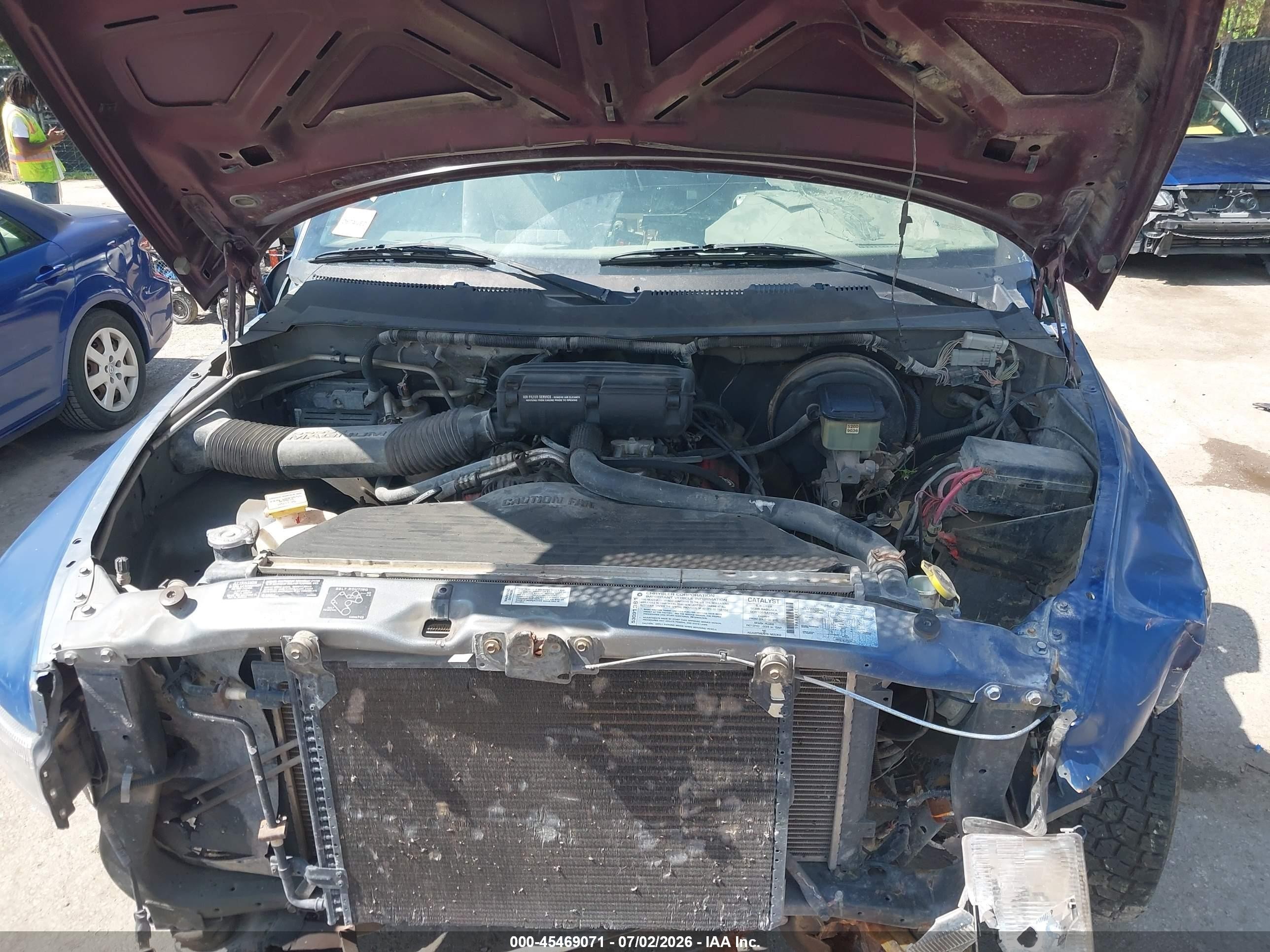 1995 Dodge Ram 2500   Blue vin: 3B7KF23Z6SM175544
