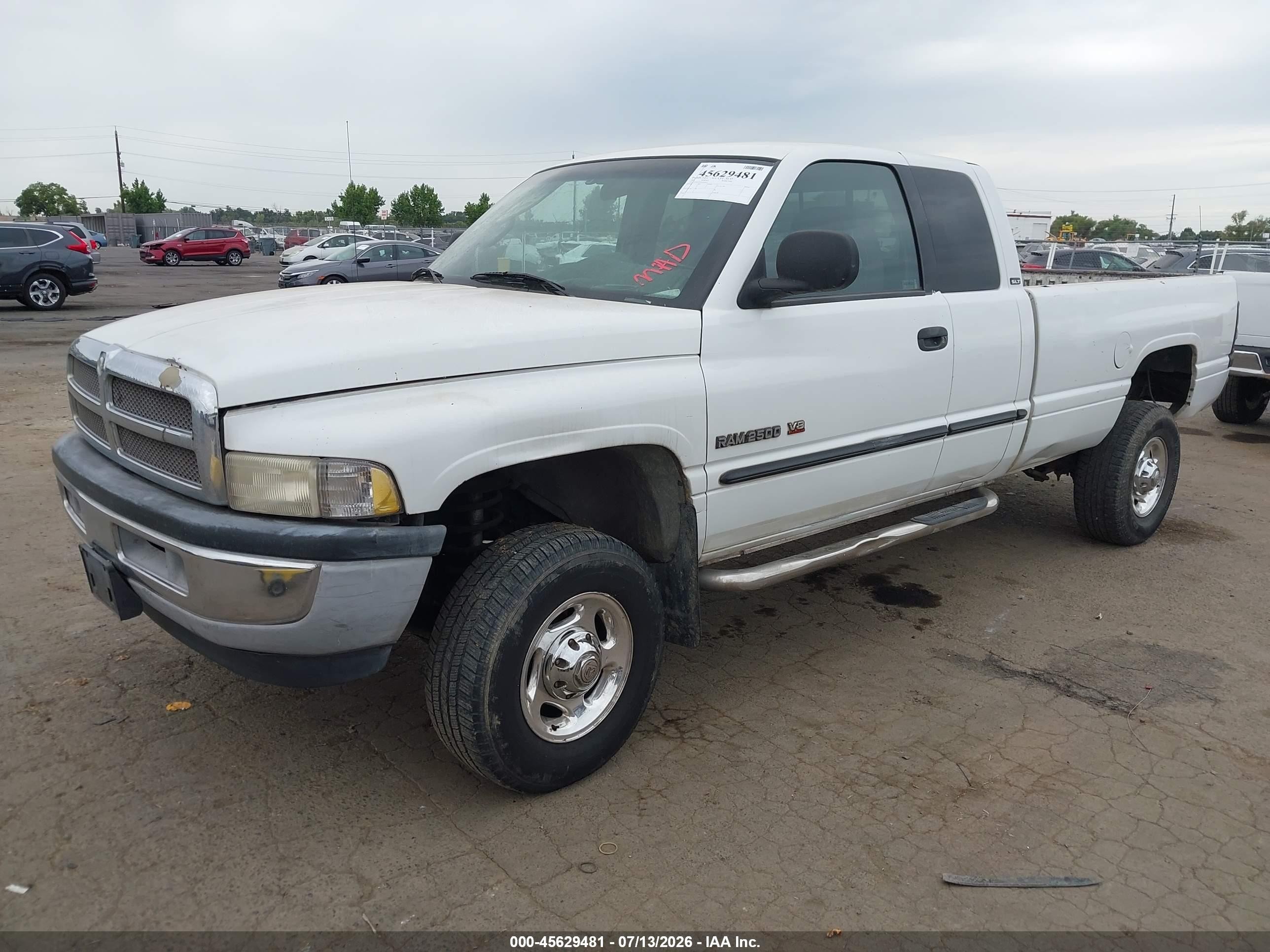 2001 Dodge Ram 2500 St White vin: 3B7KF23Z91G180413