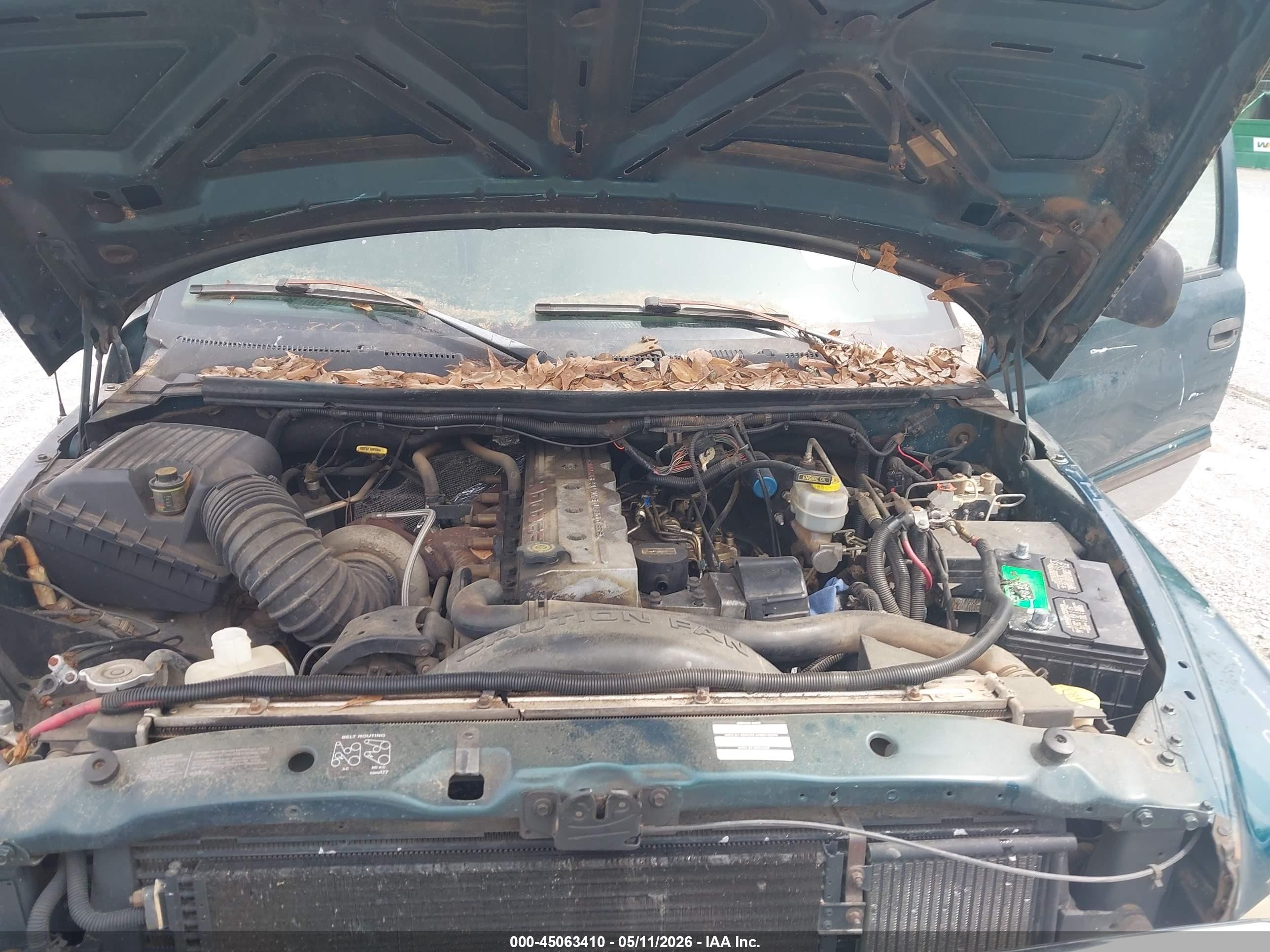 1999 Dodge Ram 2500 St Green vin: 3B7KF2662XM527012