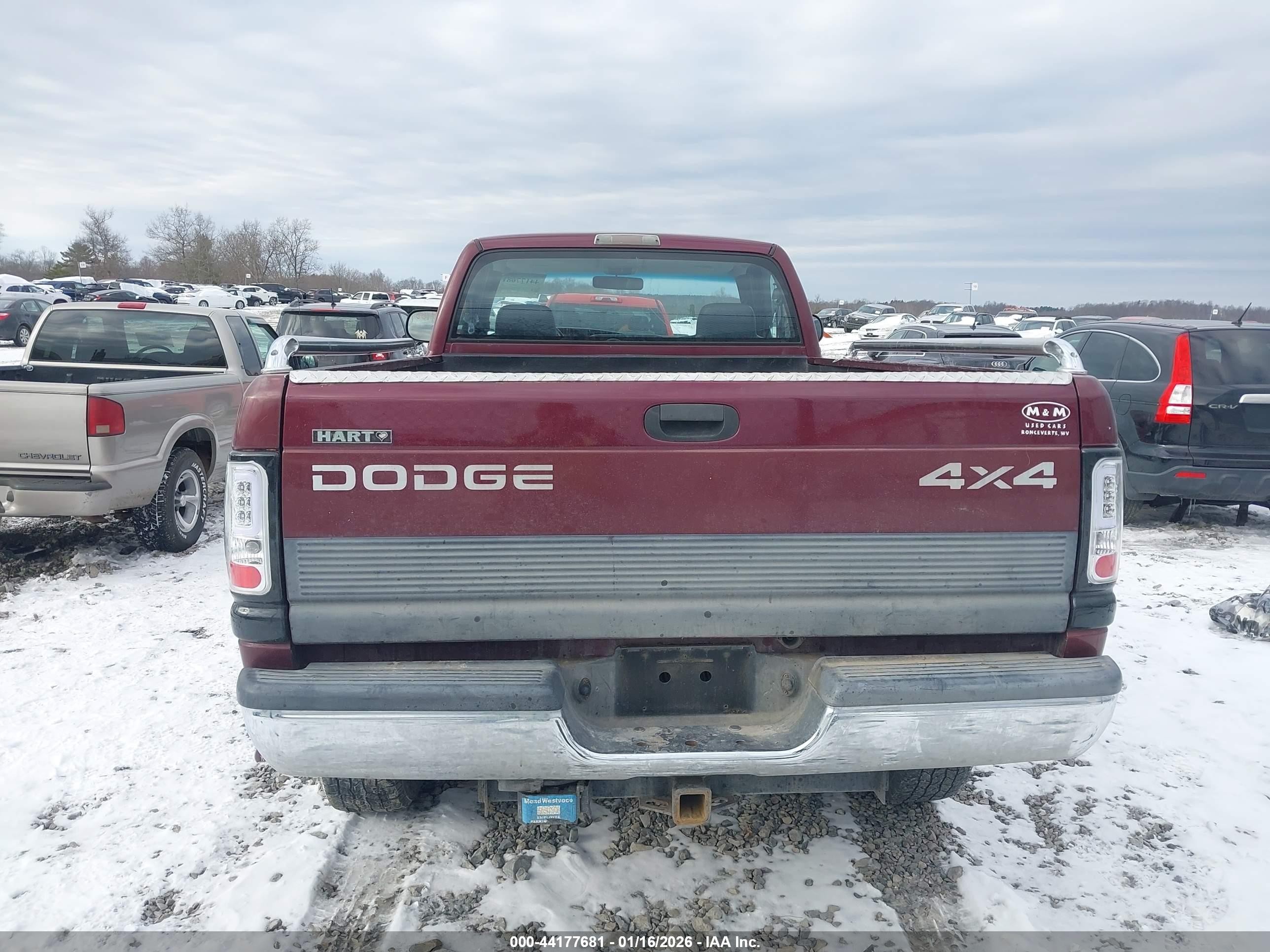 2000 Dodge Ram 2500 St Бордовый vin: 3B7KF26W5YM213680