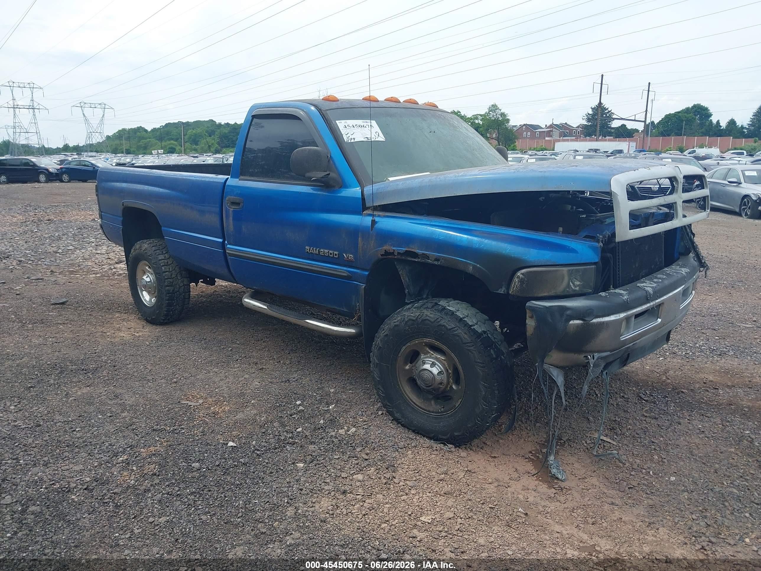 2001 Dodge Ram 2500 St Blue vin: 3B7KF26Z61M524857