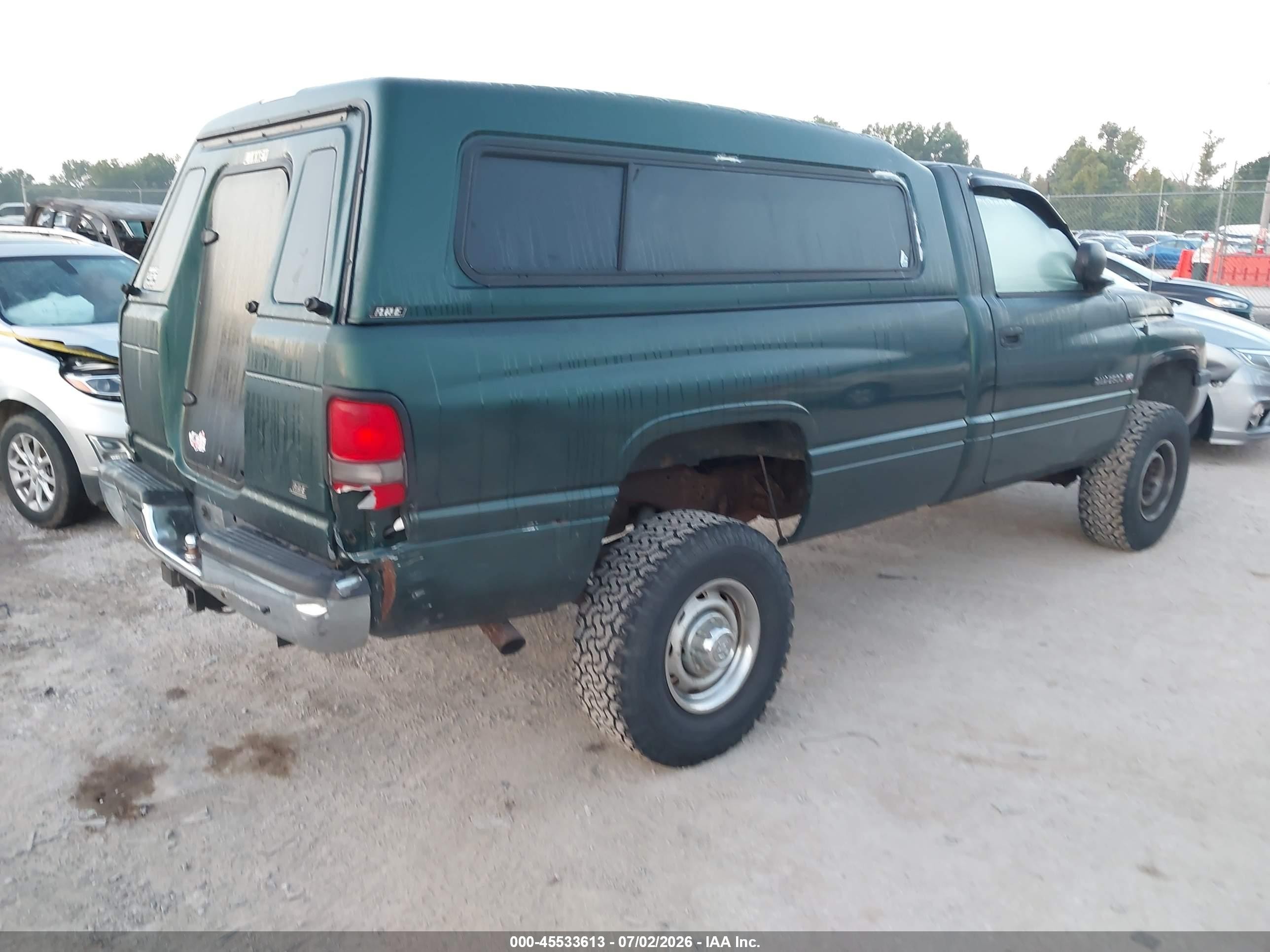 2002 Dodge Ram 2500 St Green vin: 3B7KF26ZX2M270412