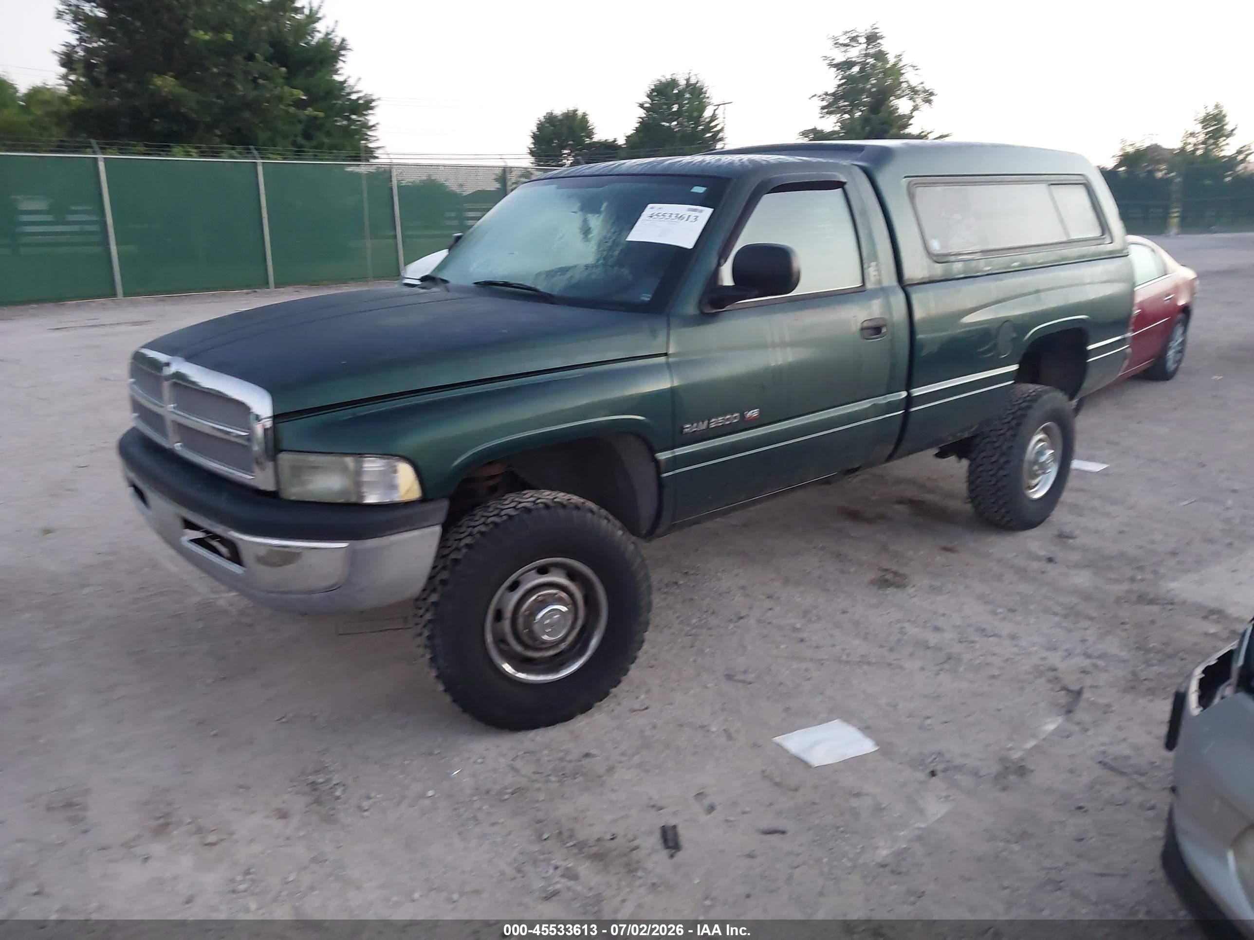 2002 Dodge Ram 2500 St Green vin: 3B7KF26ZX2M270412