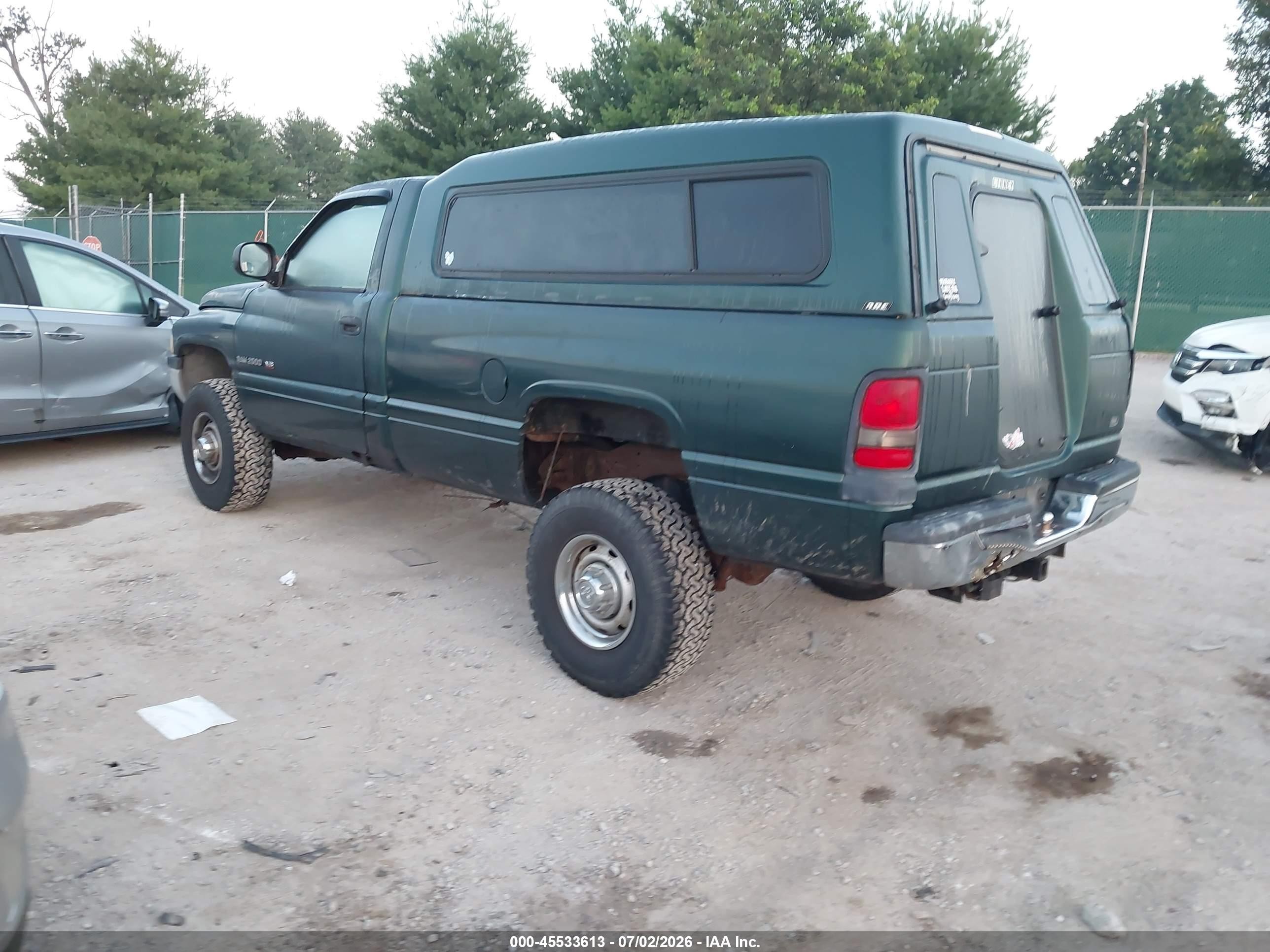 2002 Dodge Ram 2500 St Green vin: 3B7KF26ZX2M270412