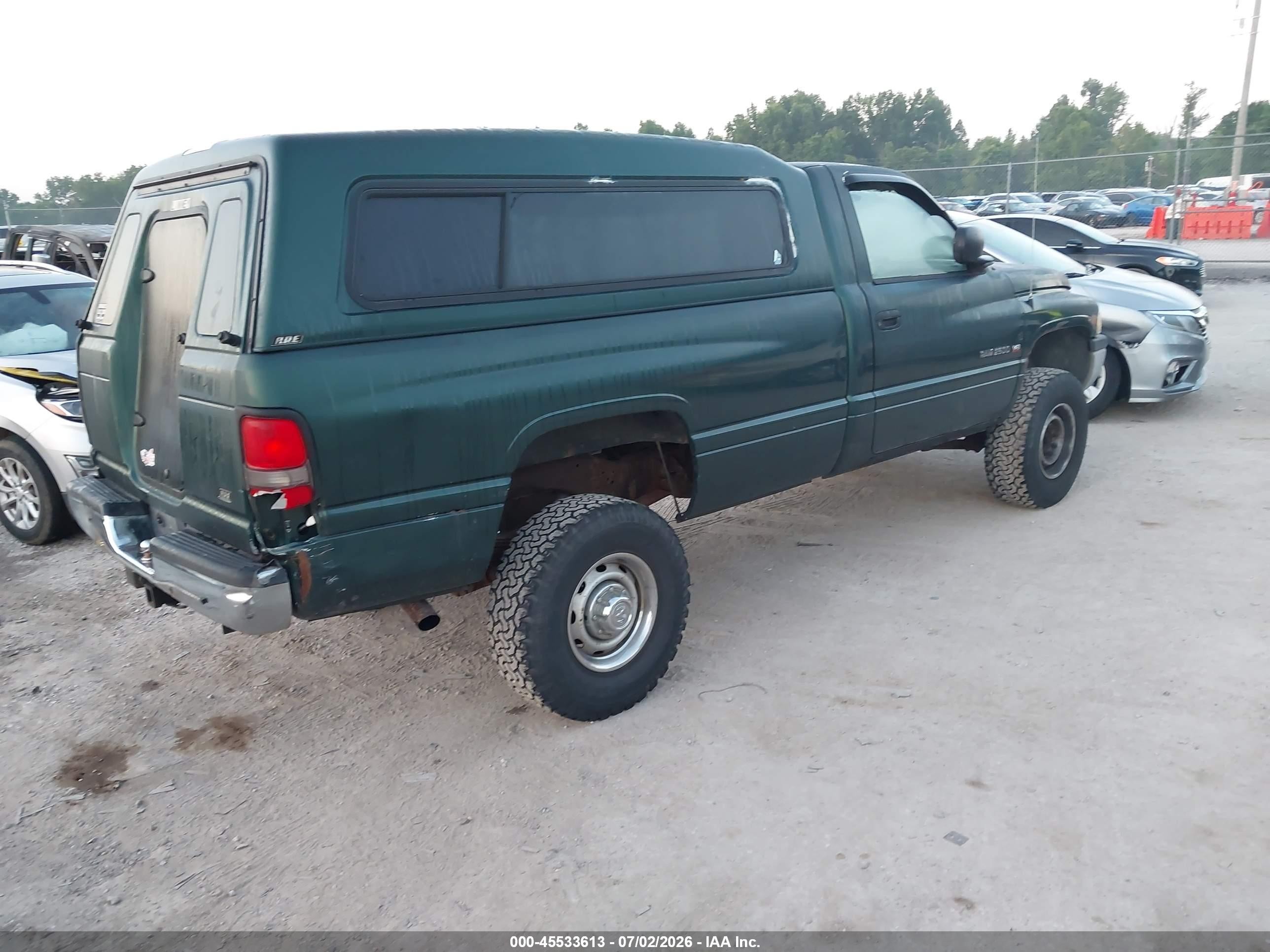 2002 Dodge Ram 2500 St Green vin: 3B7KF26ZX2M270412