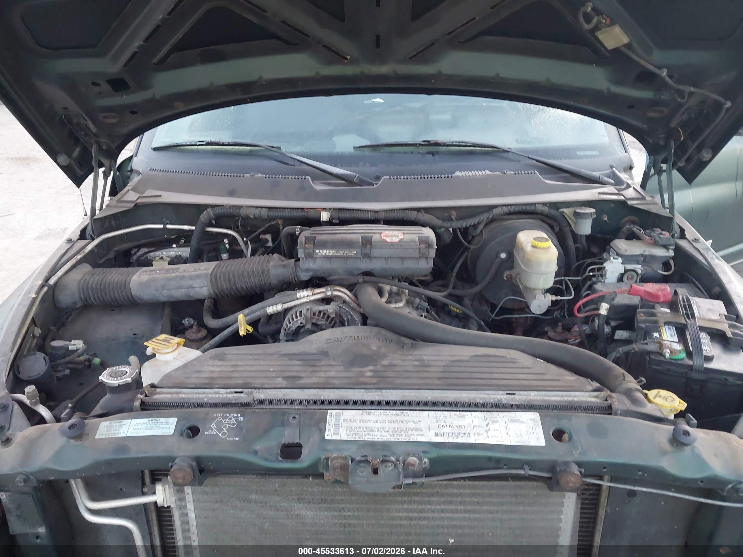 2002 Dodge Ram 2500 St Green vin: 3B7KF26ZX2M270412