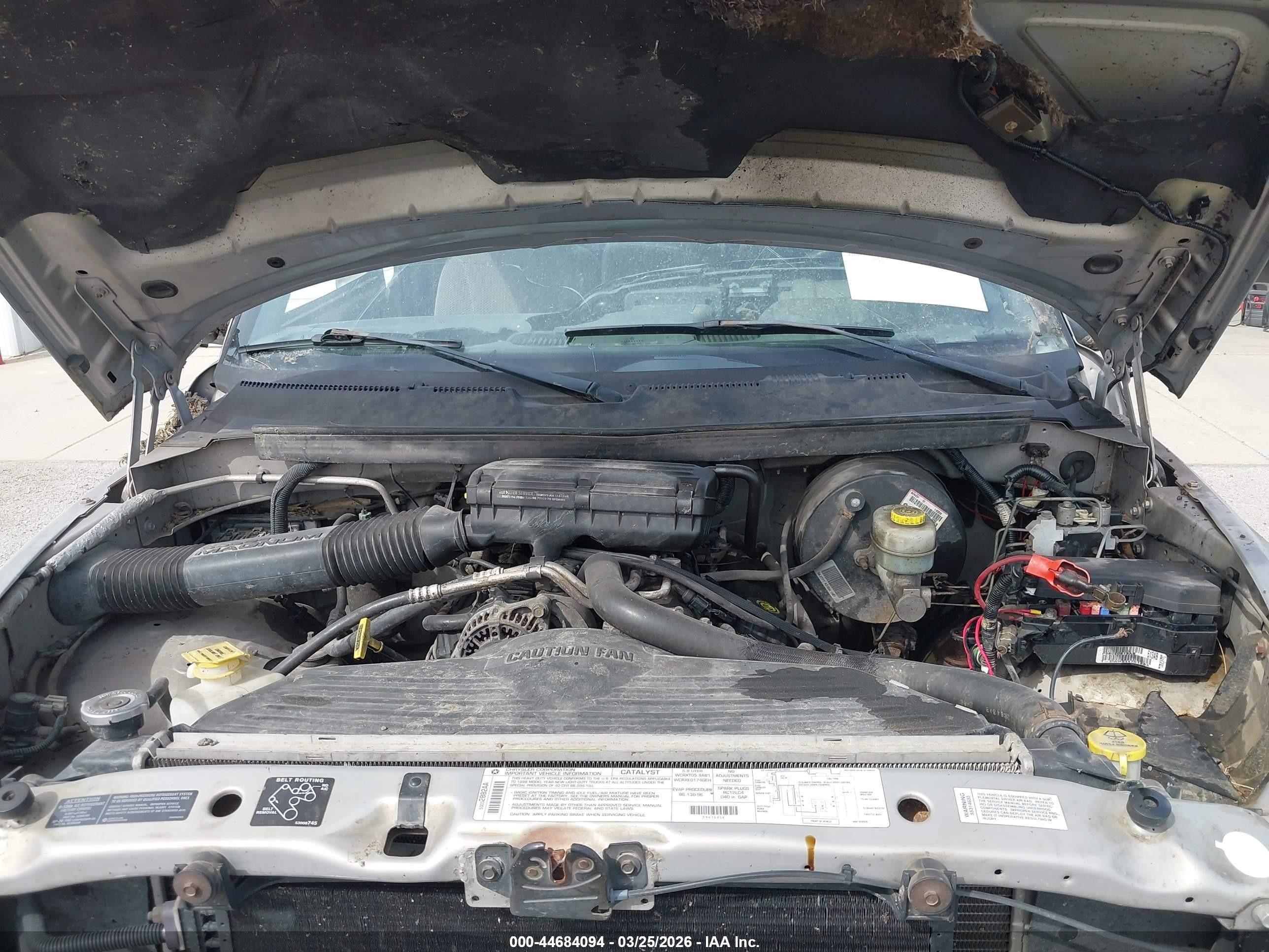 1998 Dodge Ram 2500 St Gray vin: 3B7KF26ZXWM220213
