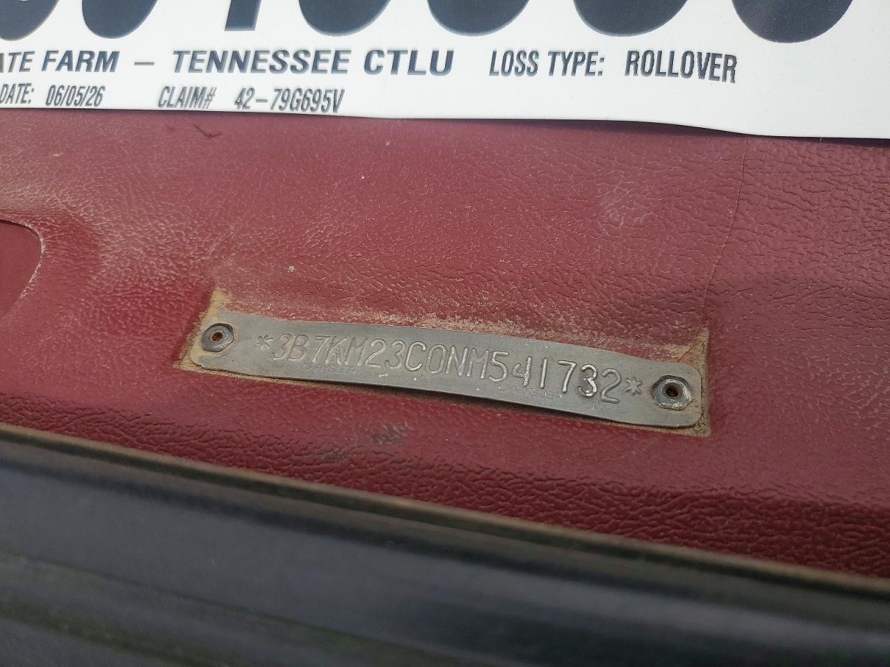 1992 Dodge W-series W200 Red vin: 3B7KM23C0NM541732