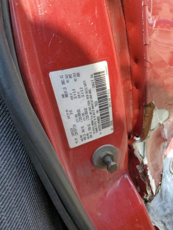 1992 Dodge W-series W200 Красный vin: 3B7KM23C1NM508562