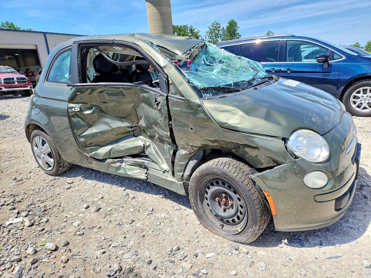 2012 Fiat 500 Pop Green vin: 3C3CFFAR0CT254511