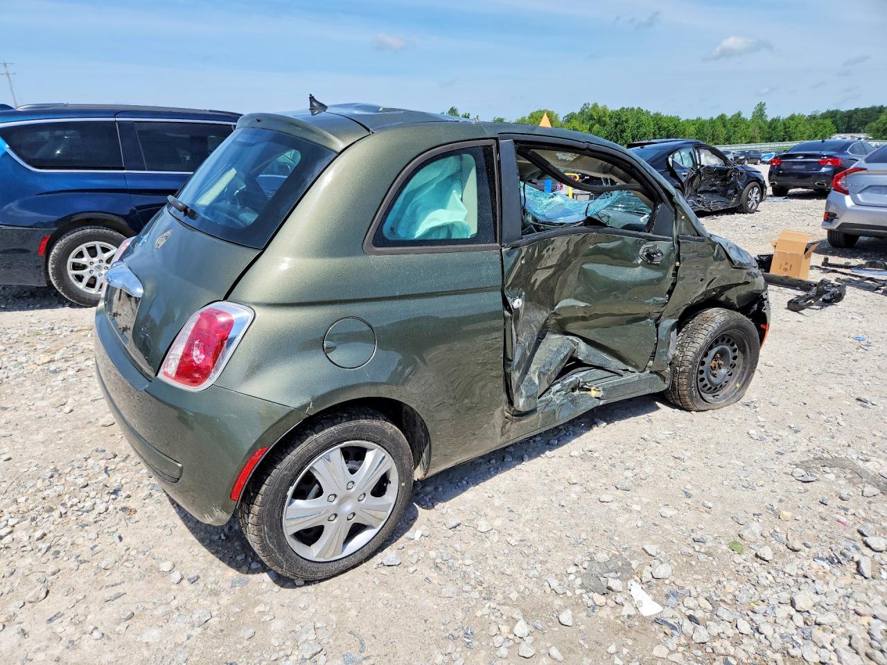 2012 Fiat 500 Pop Green vin: 3C3CFFAR0CT254511