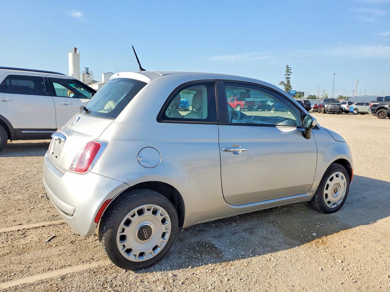 2012 Fiat 500 Pop Silver vin: 3C3CFFAR0CT347870