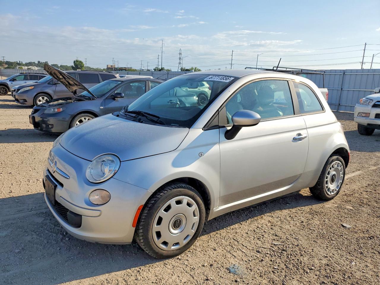 2012 Fiat 500 Pop Silver vin: 3C3CFFAR0CT347870