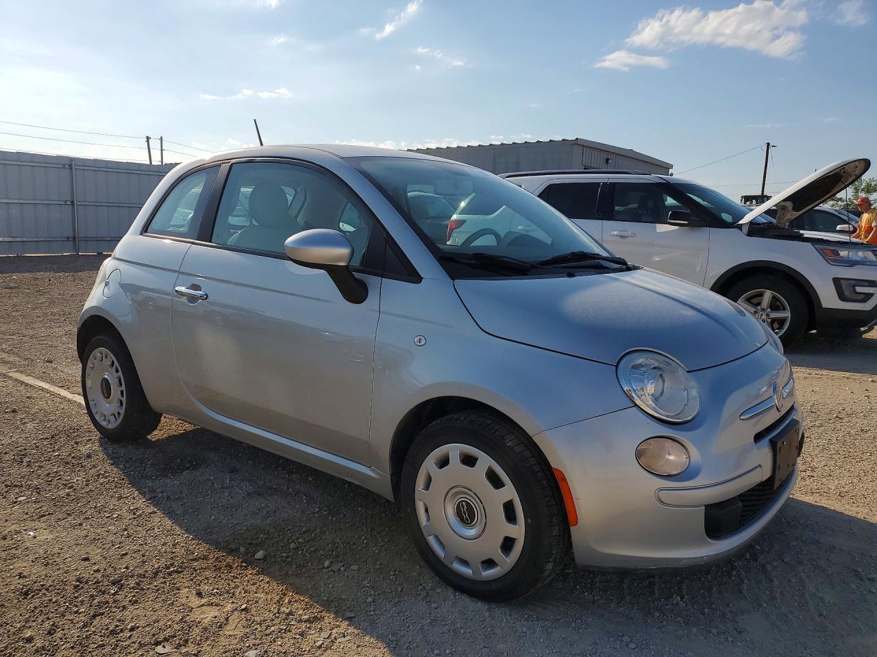2012 Fiat 500 Pop Silver vin: 3C3CFFAR0CT347870