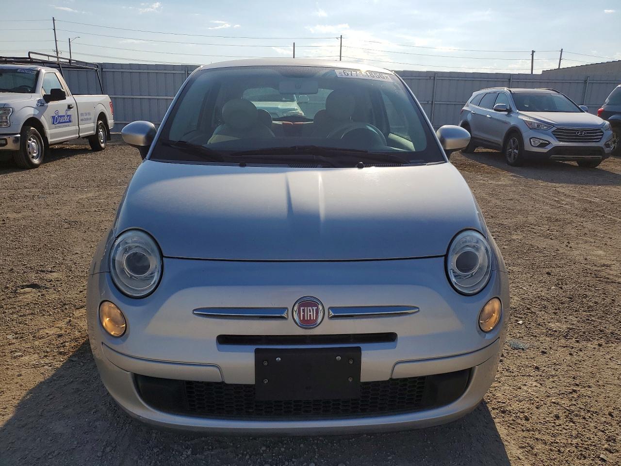 2012 Fiat 500 Pop Silver vin: 3C3CFFAR0CT347870