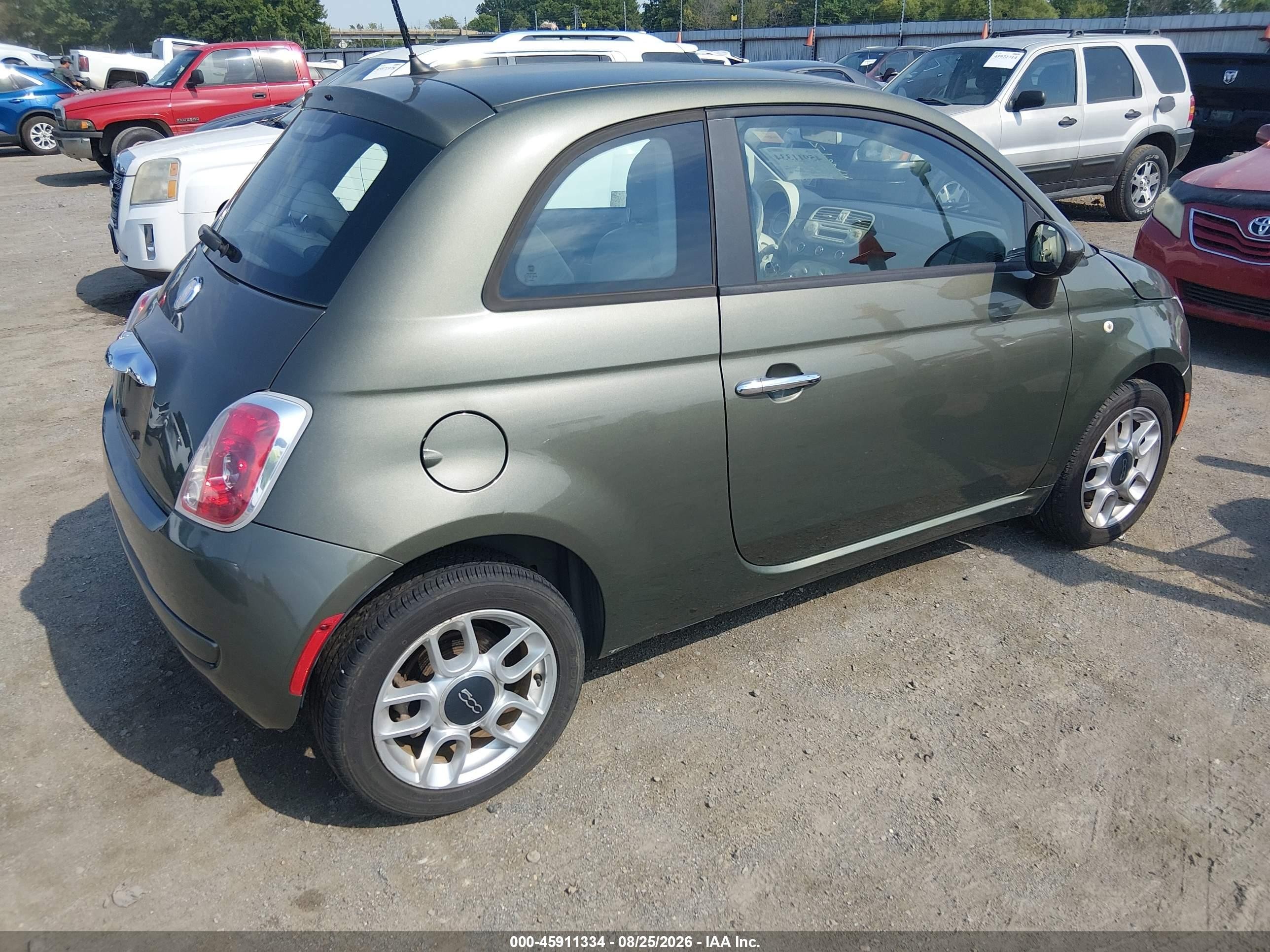 2012 Fiat 500 Pop Green vin: 3C3CFFAR0CT381274