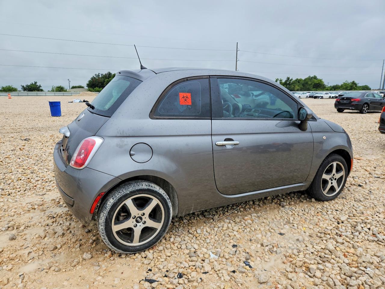 2012 Fiat 500 Gray vin: 3C3CFFAR0CT385129
