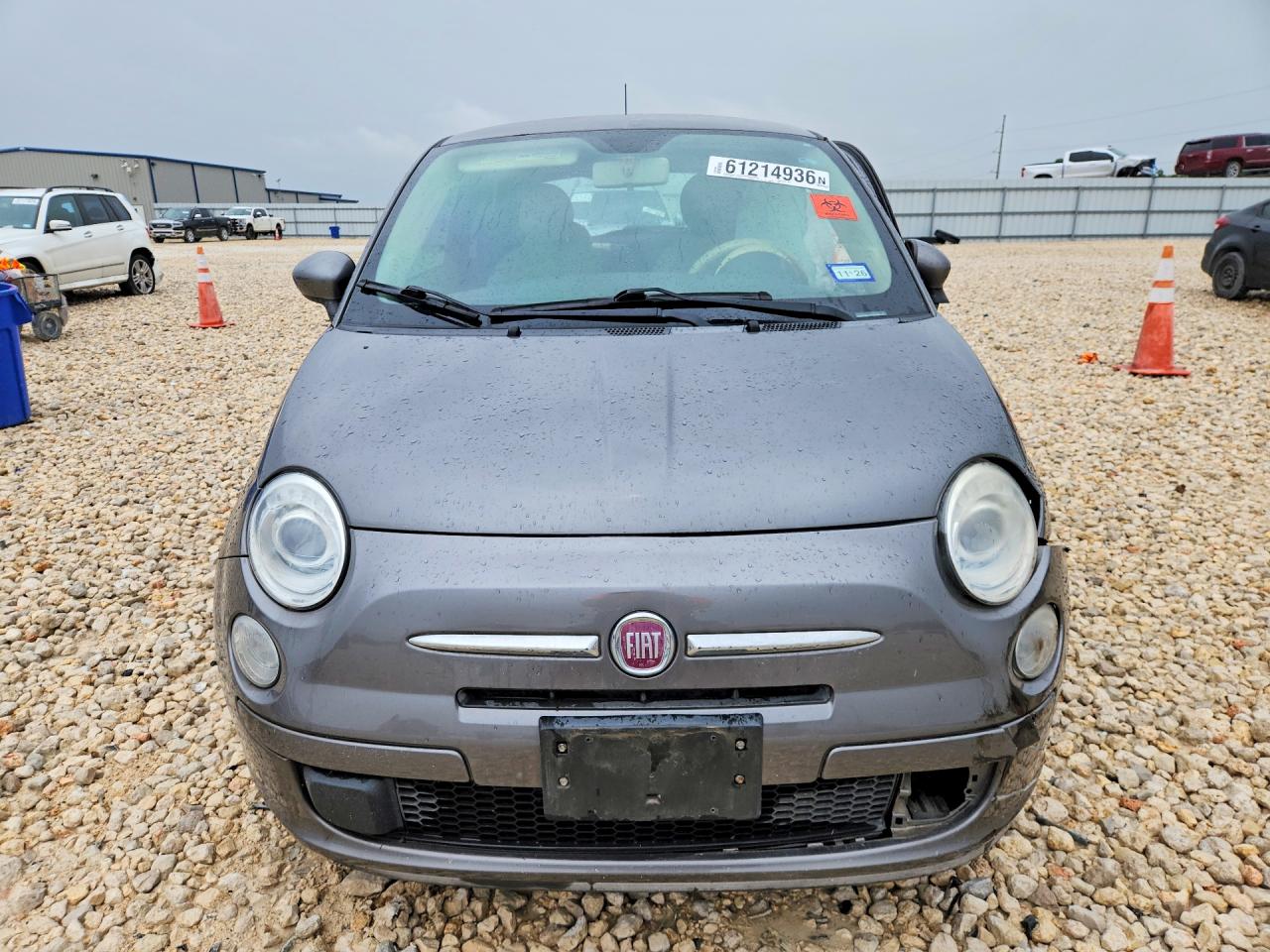2012 Fiat 500 Gray vin: 3C3CFFAR0CT385129