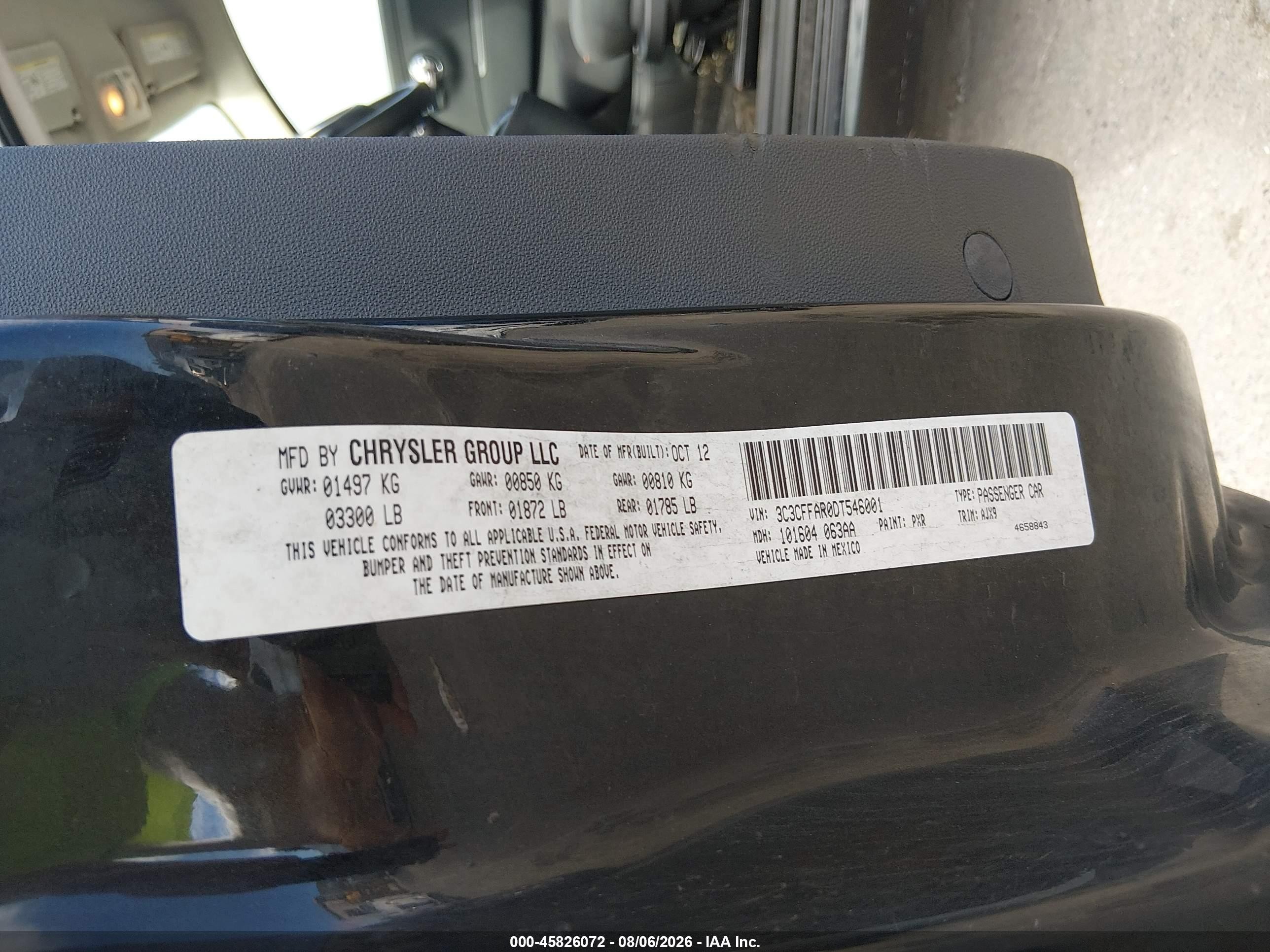 2013 Fiat 500 Pop Black vin: 3C3CFFAR0DT546001