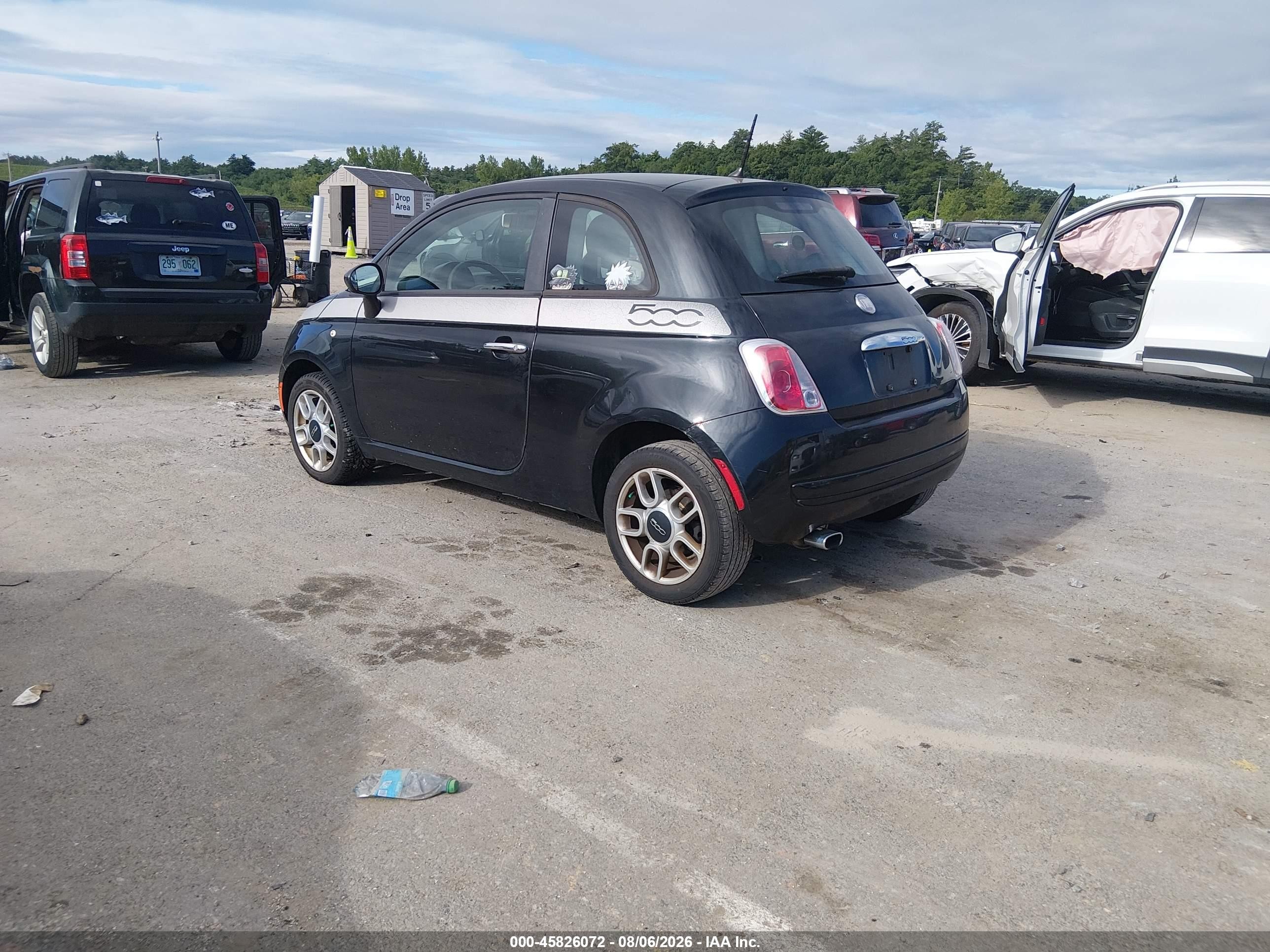 2013 Fiat 500 Pop Black vin: 3C3CFFAR0DT546001