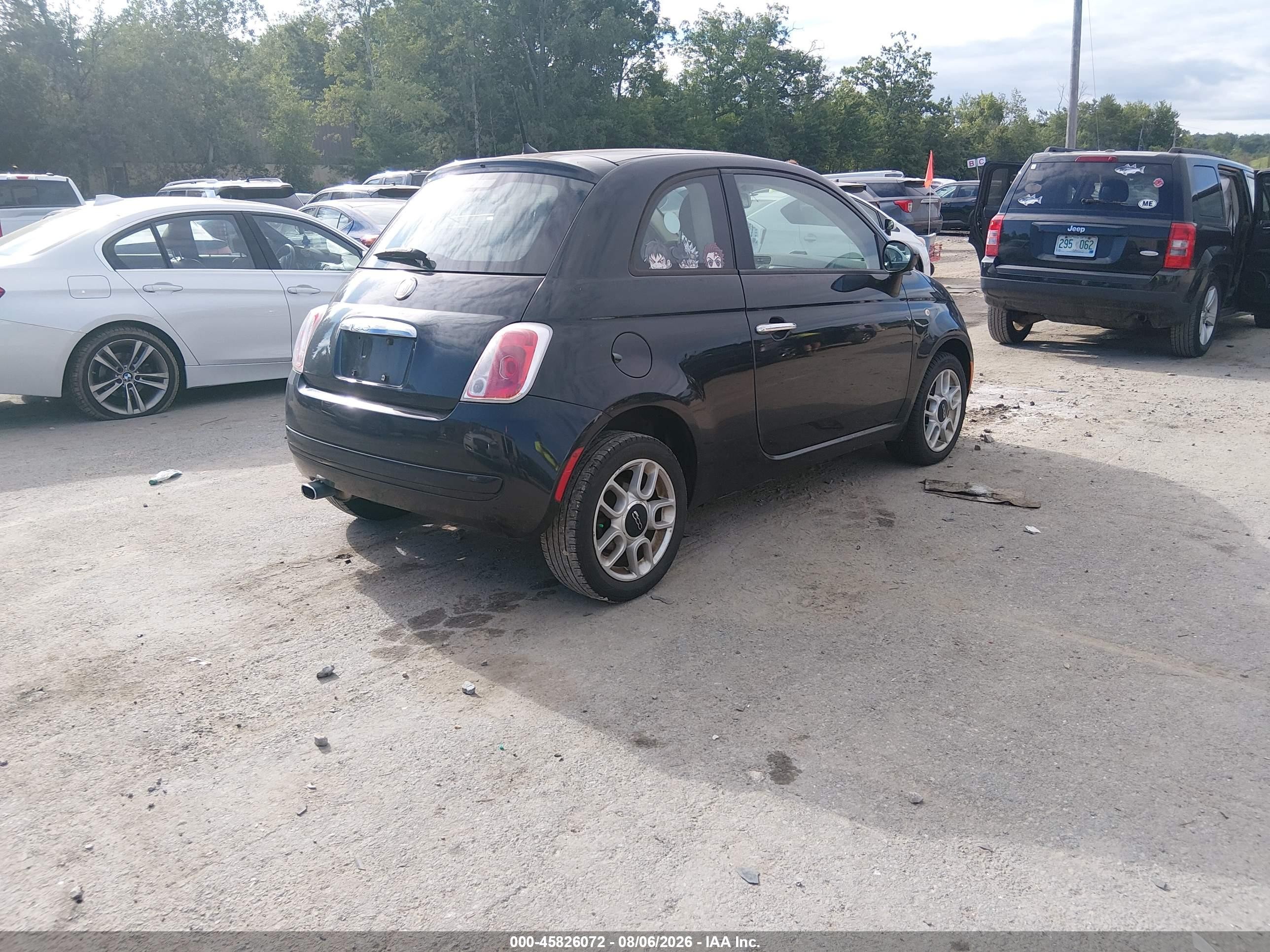 2013 Fiat 500 Pop Black vin: 3C3CFFAR0DT546001