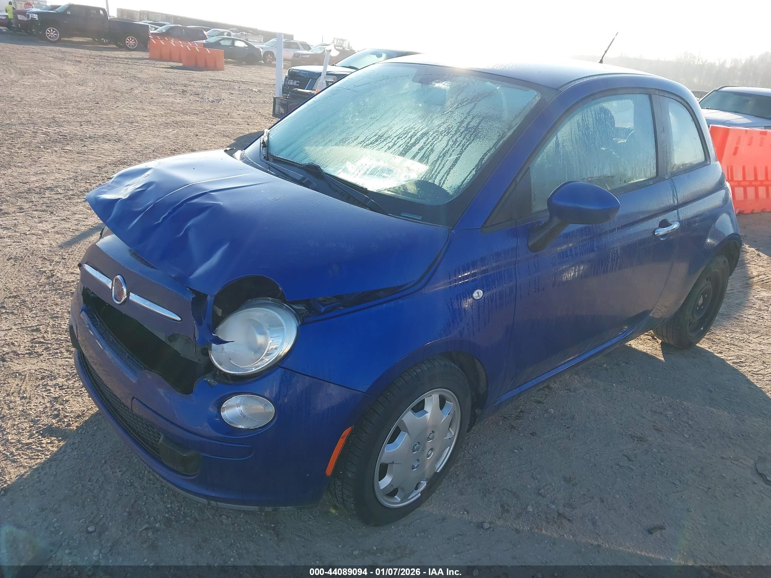 2013 Fiat 500 Pop Blue vin: 3C3CFFAR0DT575336