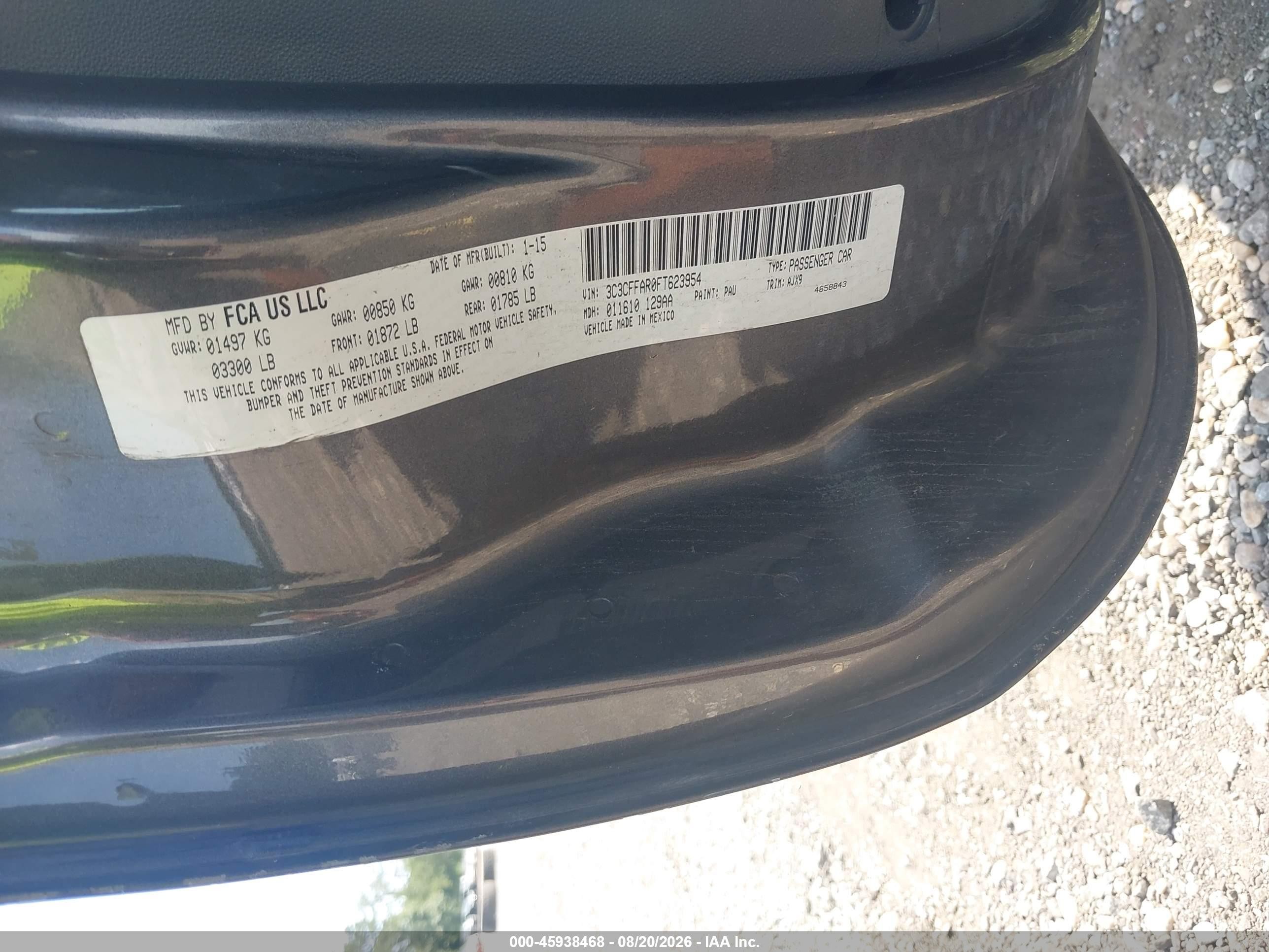 2015 Fiat 500 Pop Gray vin: 3C3CFFAR0FT623954
