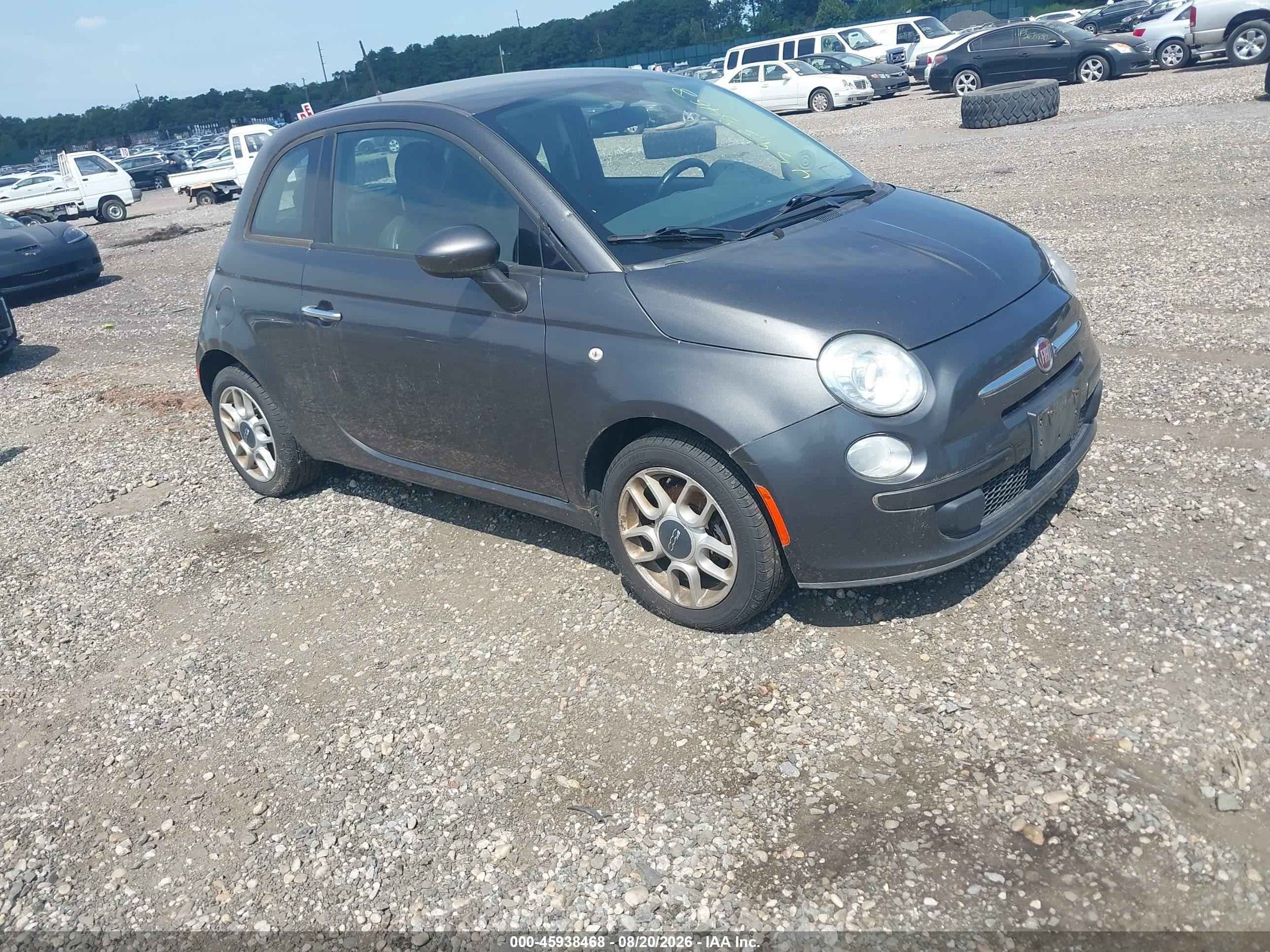 2015 Fiat 500 Pop Gray vin: 3C3CFFAR0FT623954