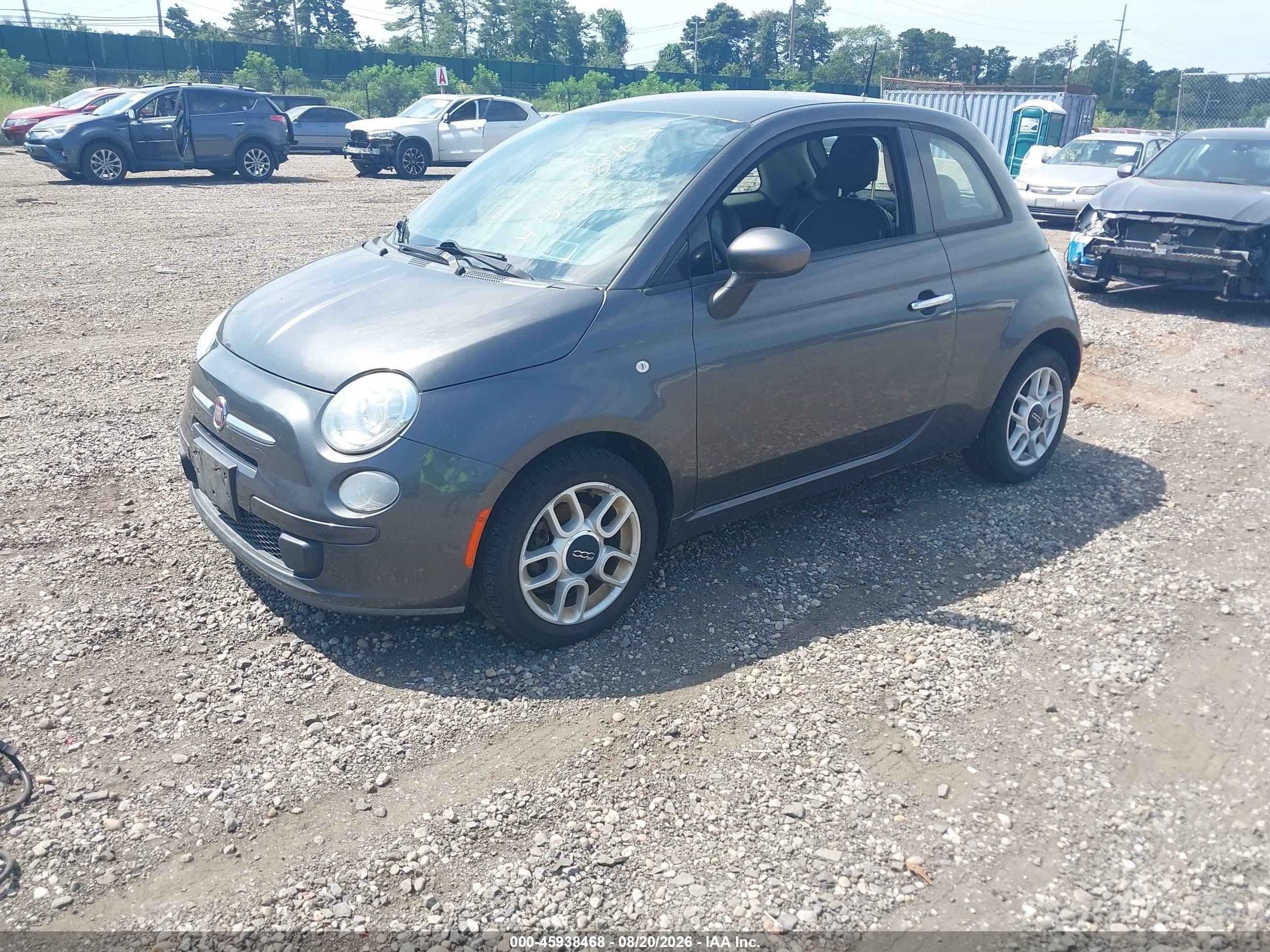 2015 Fiat 500 Pop Gray vin: 3C3CFFAR0FT623954