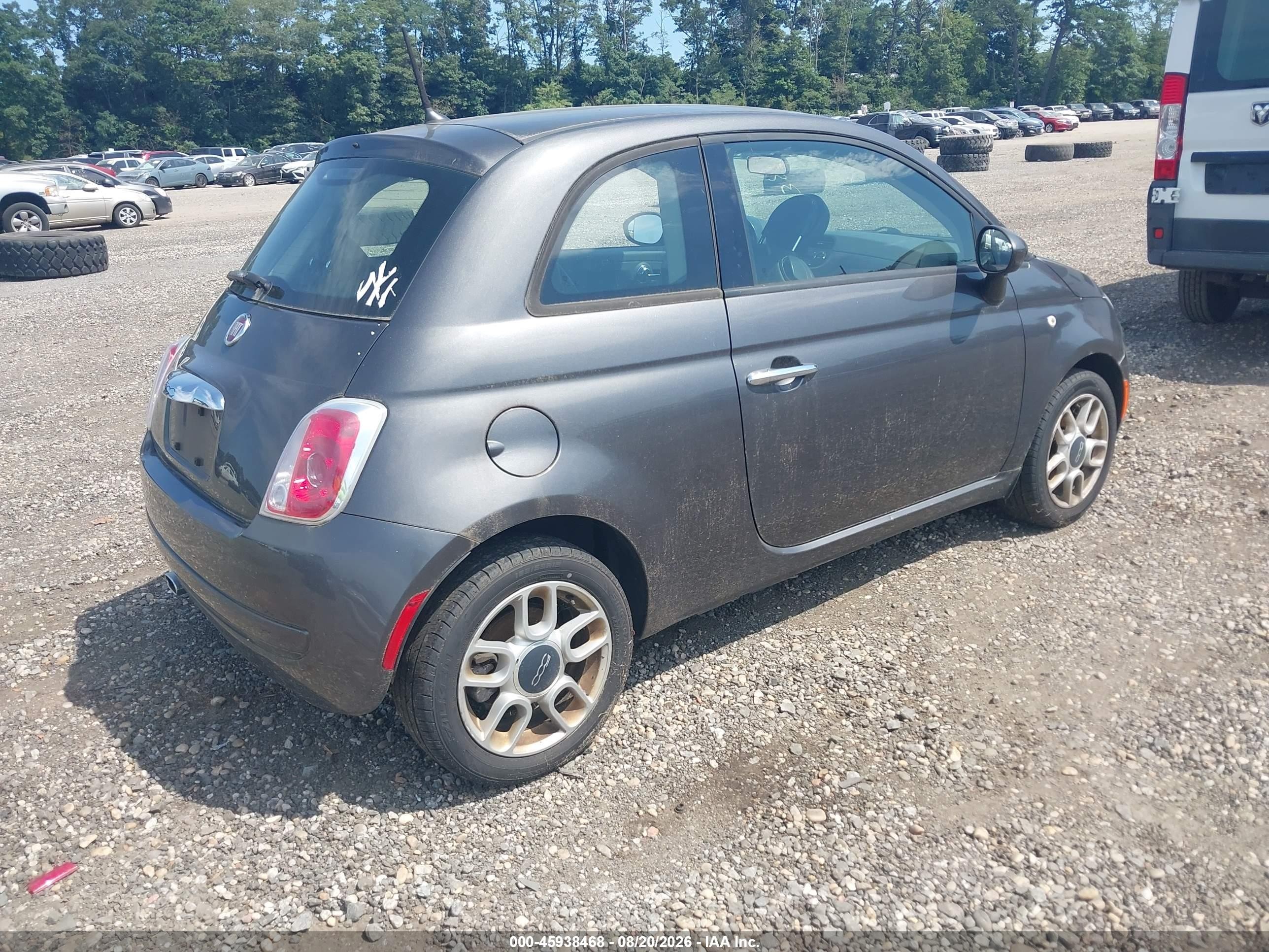 2015 Fiat 500 Pop Gray vin: 3C3CFFAR0FT623954